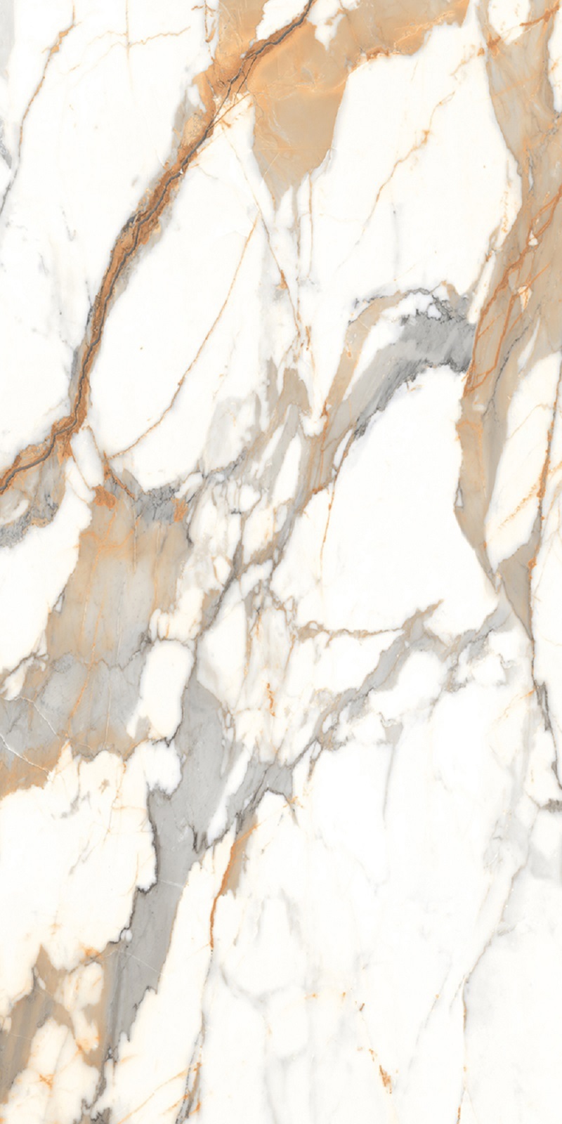 Изображение товара Керамогранит Sonex Carrara Volga Glossy полированный 60x120 см 1.44 м2 цвет белый с серо-бежевыми прожилками