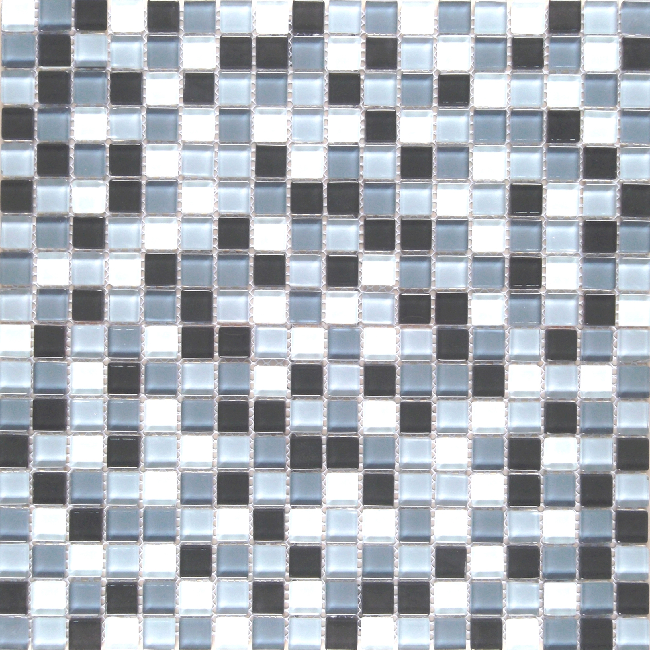 Изображение товара Декоративная мозаика Nsmosaic J-356 в цвете Серый, серебристый 30.5x30.5 см