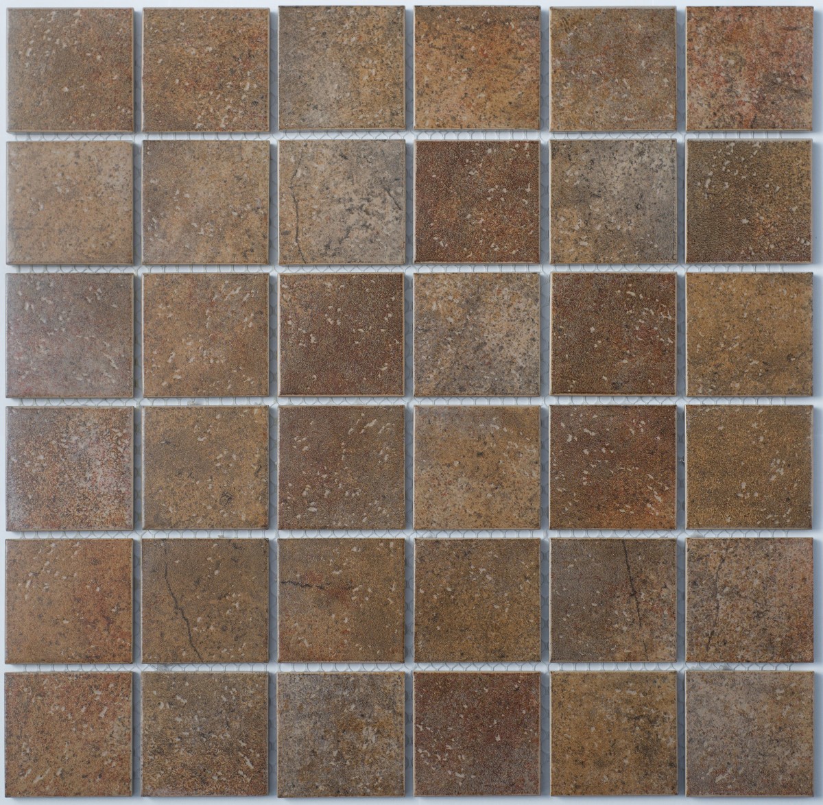 Изображение товара Декоративная керамическая мозаика NSmosaic P-513 коричневый 30.6x30.6 см для интерьера и бассейна