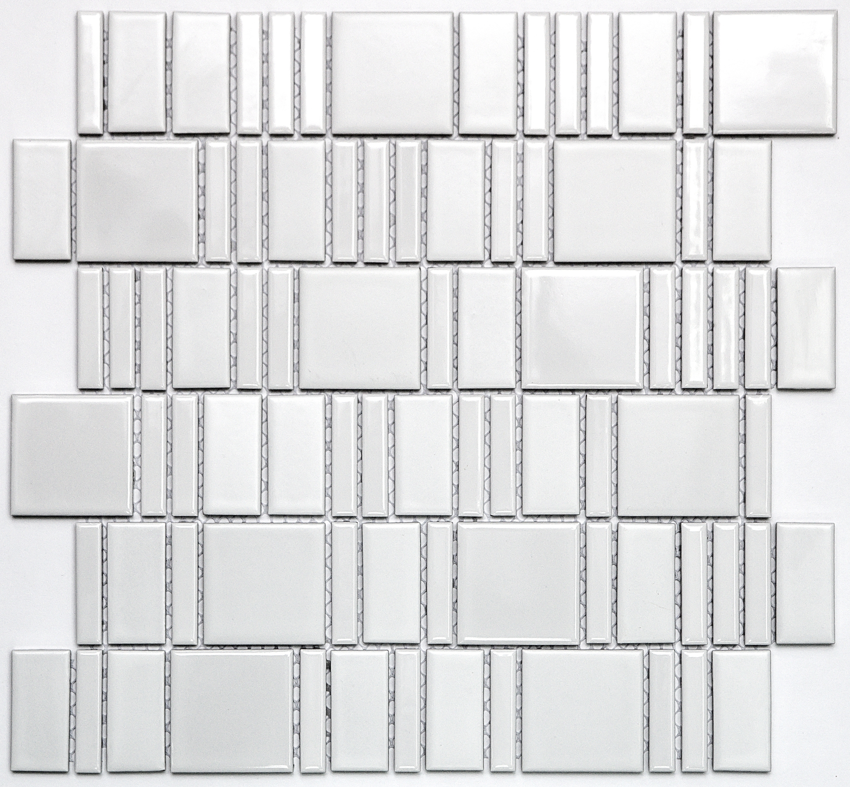 Изображение товара Декоративная керамическая мозаика NSmosaic PS2348-11 30x30 см белая