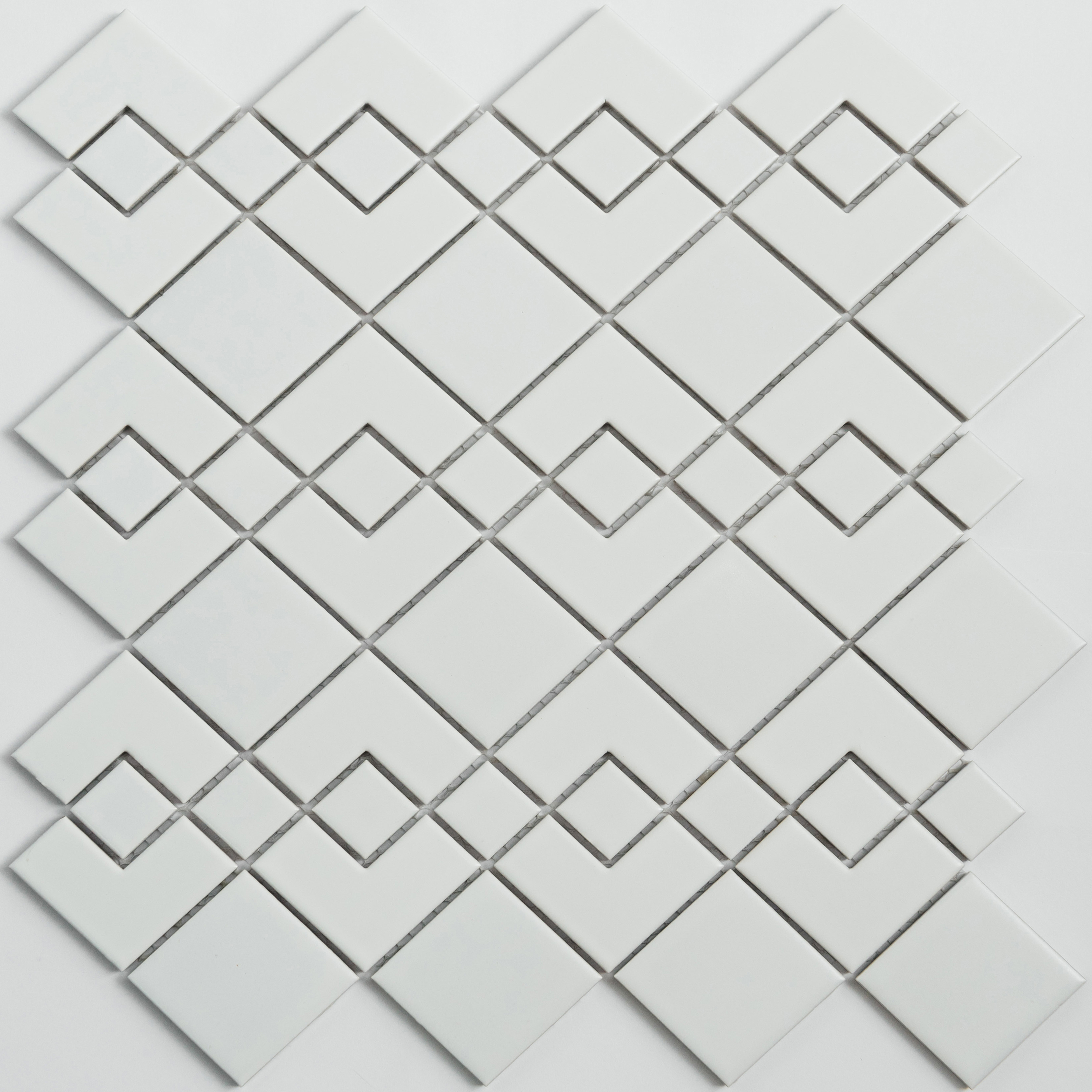 Изображение товара Декоративная керамическая мозаика NSmosaic PS2548-02 белый 31.8x28.3см