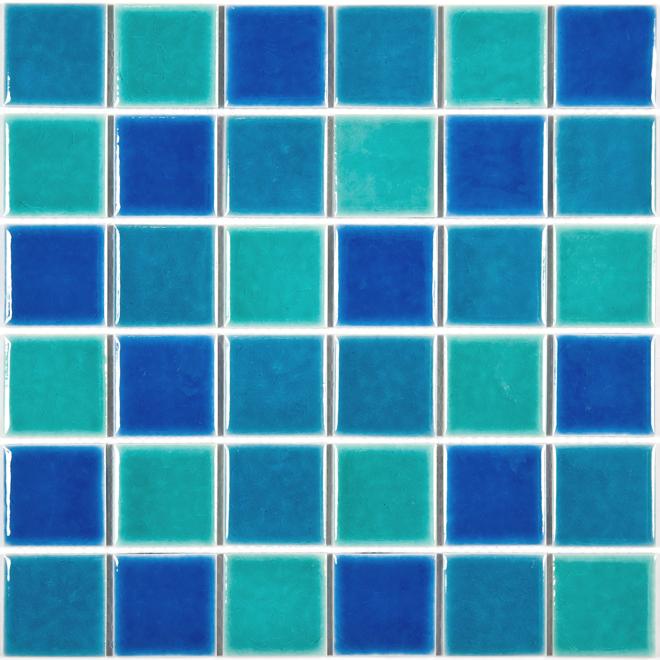 Изображение товара Декоративная мозаика Nsmosaic Pw4848-15 NS08PL0013 30.6x30.6см цвет Синий