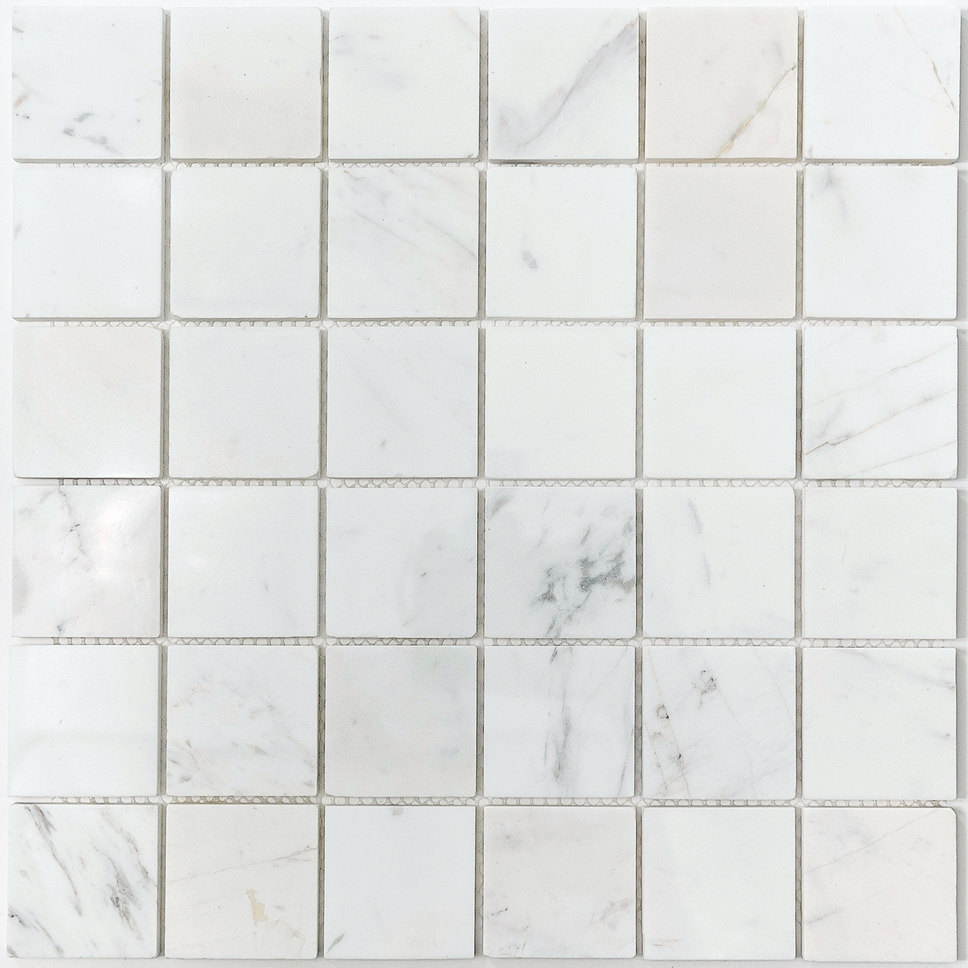 Изображение товара Декоративная мозаика из мрамора Nsmosaic Kp-759 29.8x29.8 см белая для внутренней и наружной отделк