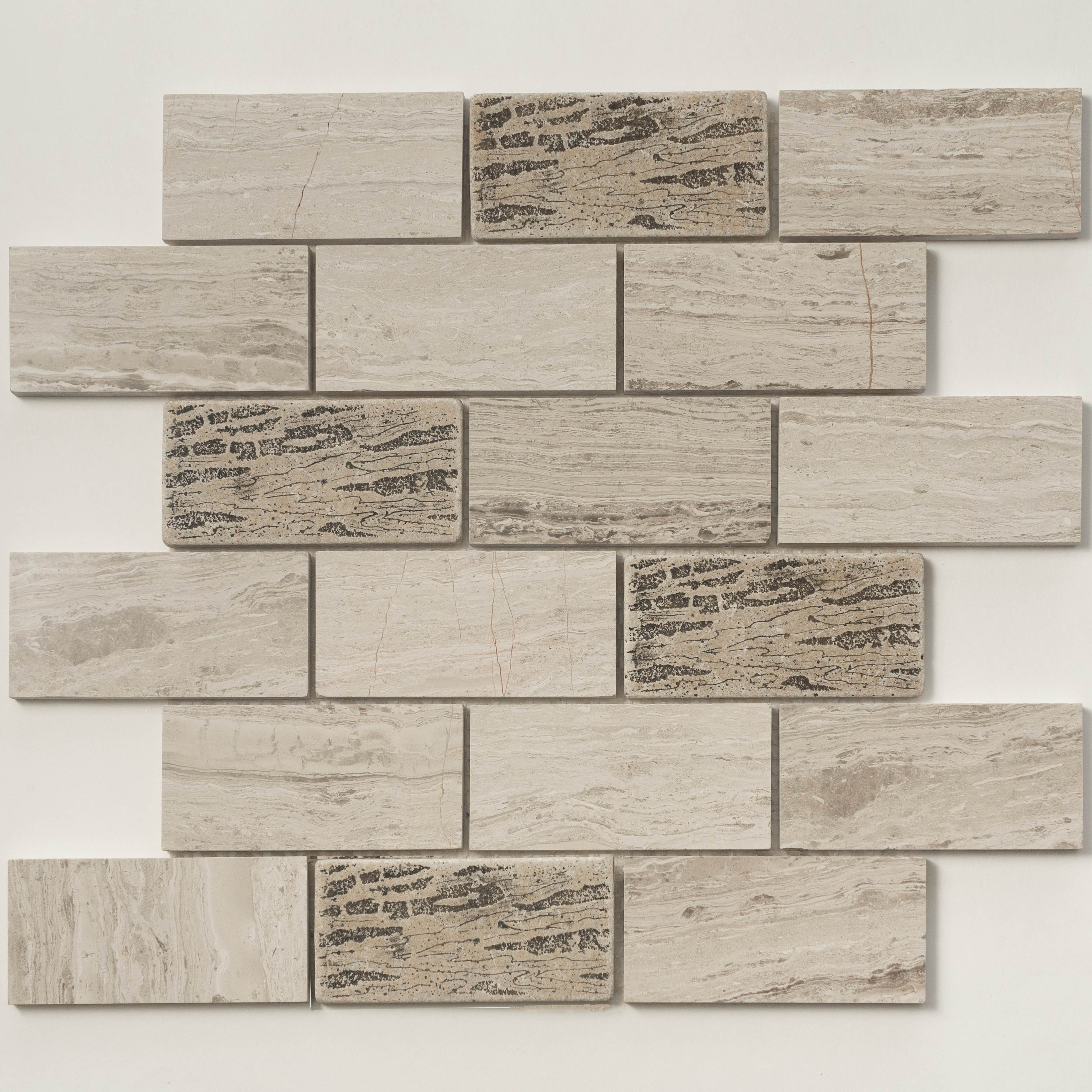 Изображение товара Декоративная мозаика Nsmosaic Kp-719 30.5x30.5см Серый/Серебристый