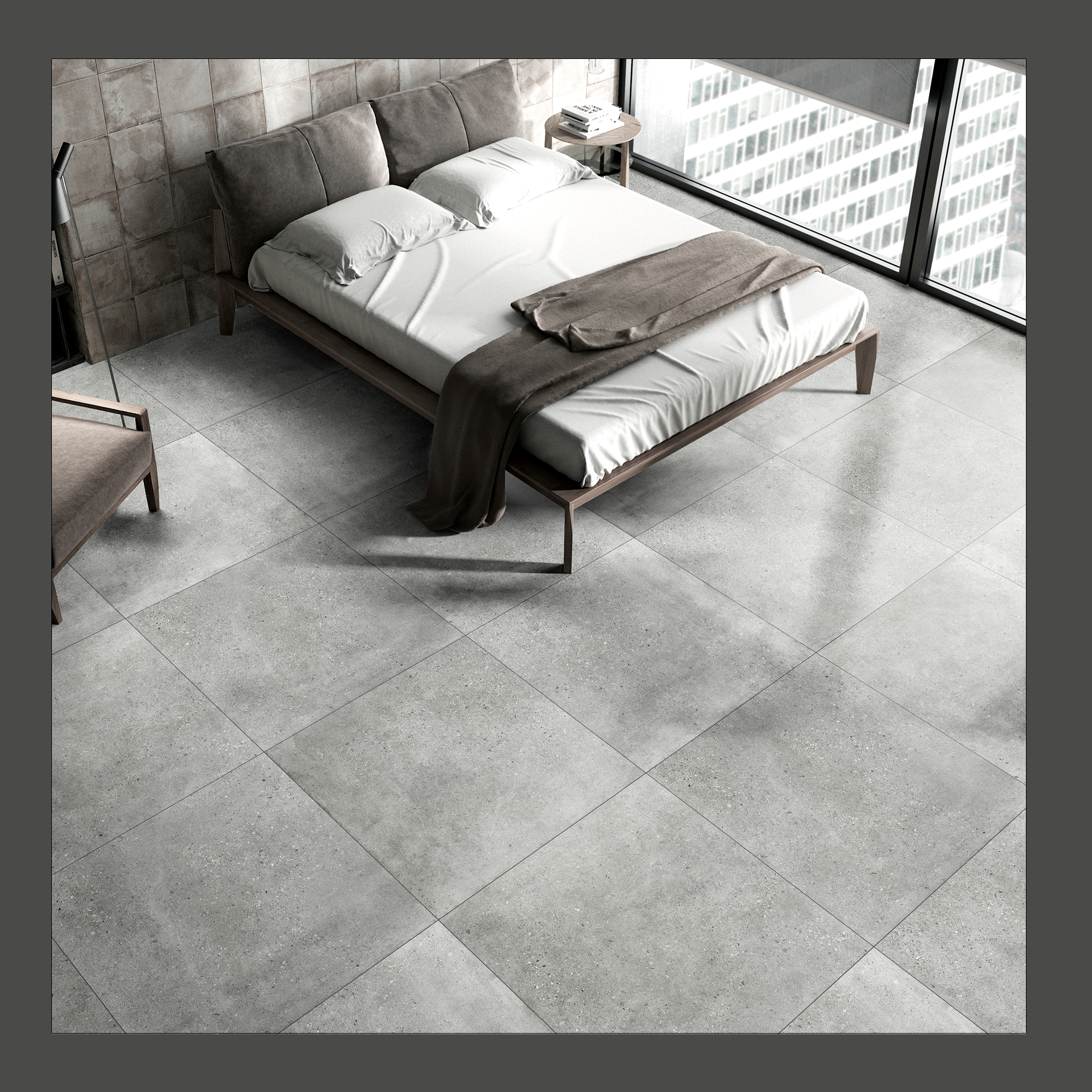 Изображение товара Керамогранит Aspen grey matt 60x60 см 1.44 м² серый Керамогранит Kerald