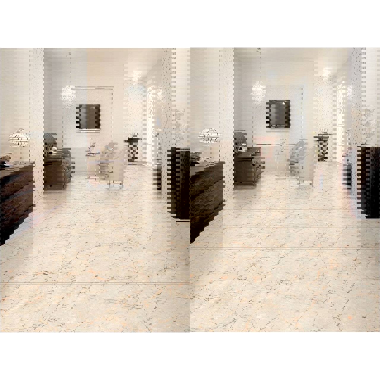 Изображение товара Керамогранит Kevis Rosaliya 60x120 см бежевый полированный для интерьера и фасада