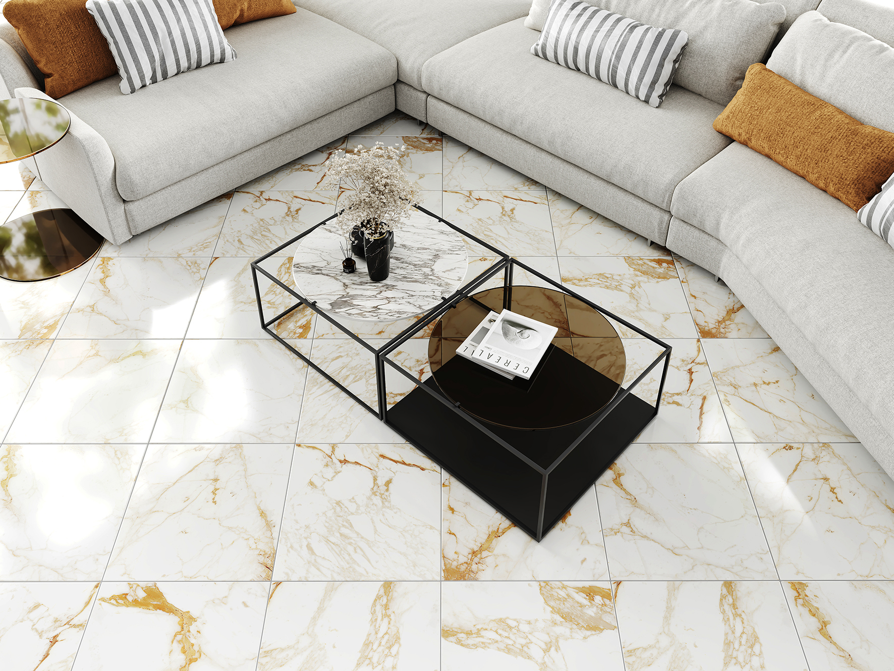 Изображение товара Керамогранит Progress Breccia romano 730091 45x45см 1.215 м² цвет белый