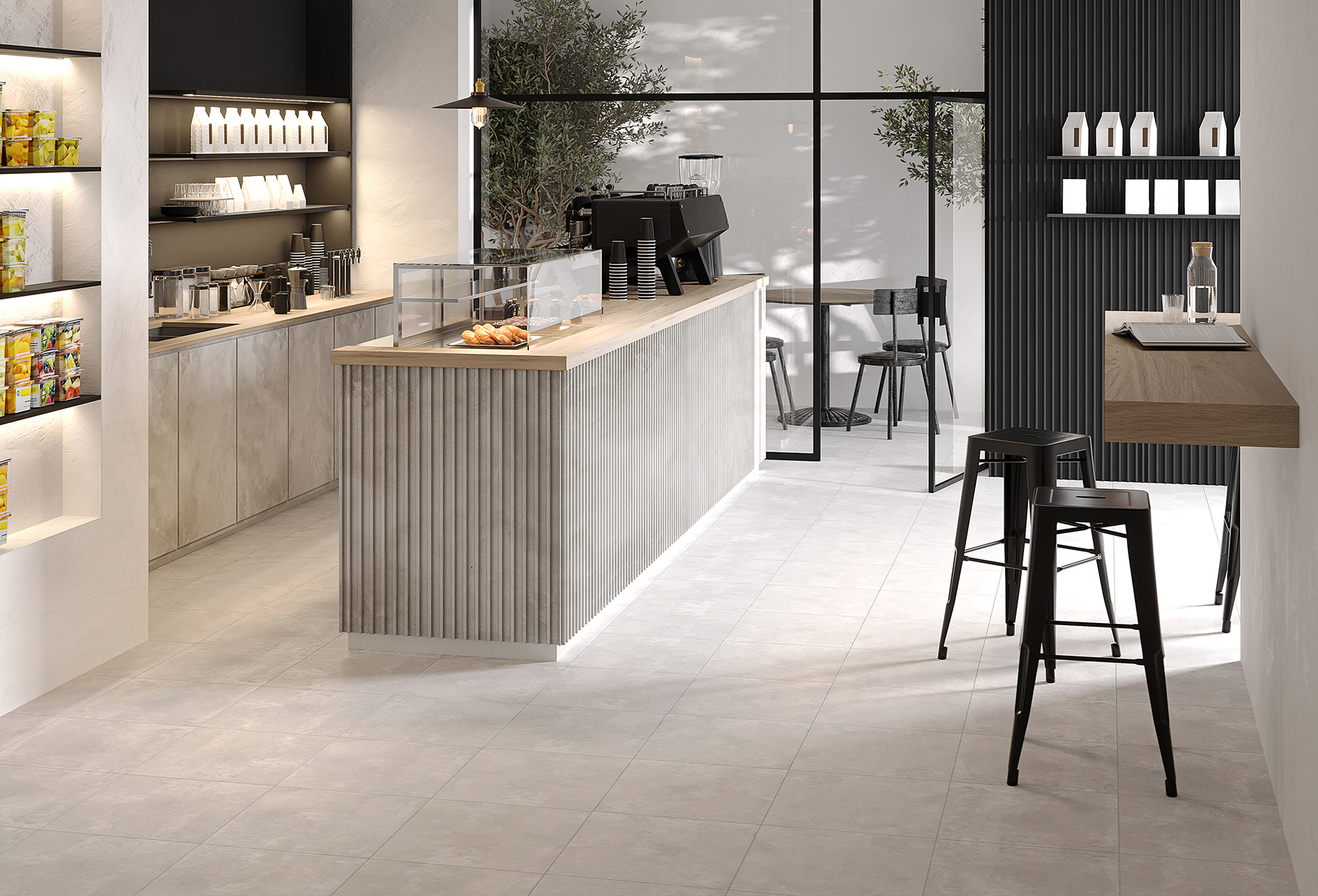 Изображение товара Керамогранит Progress Loft silver 45x45 см 1.21 м² для интерьера ЛОФТ