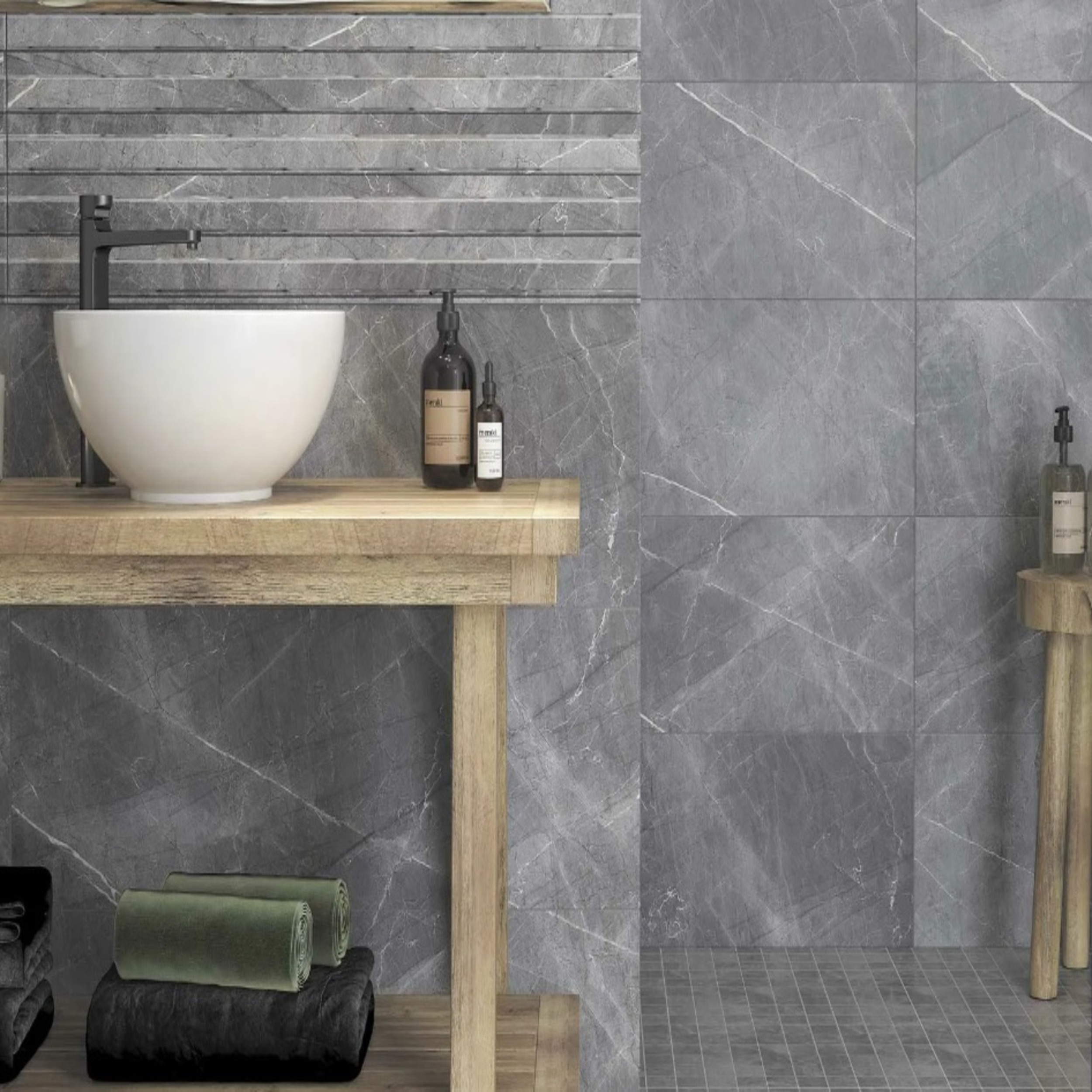 Изображение товара Керамогранит Керамин Канон 60х60 см матовый эффект мрамор серый