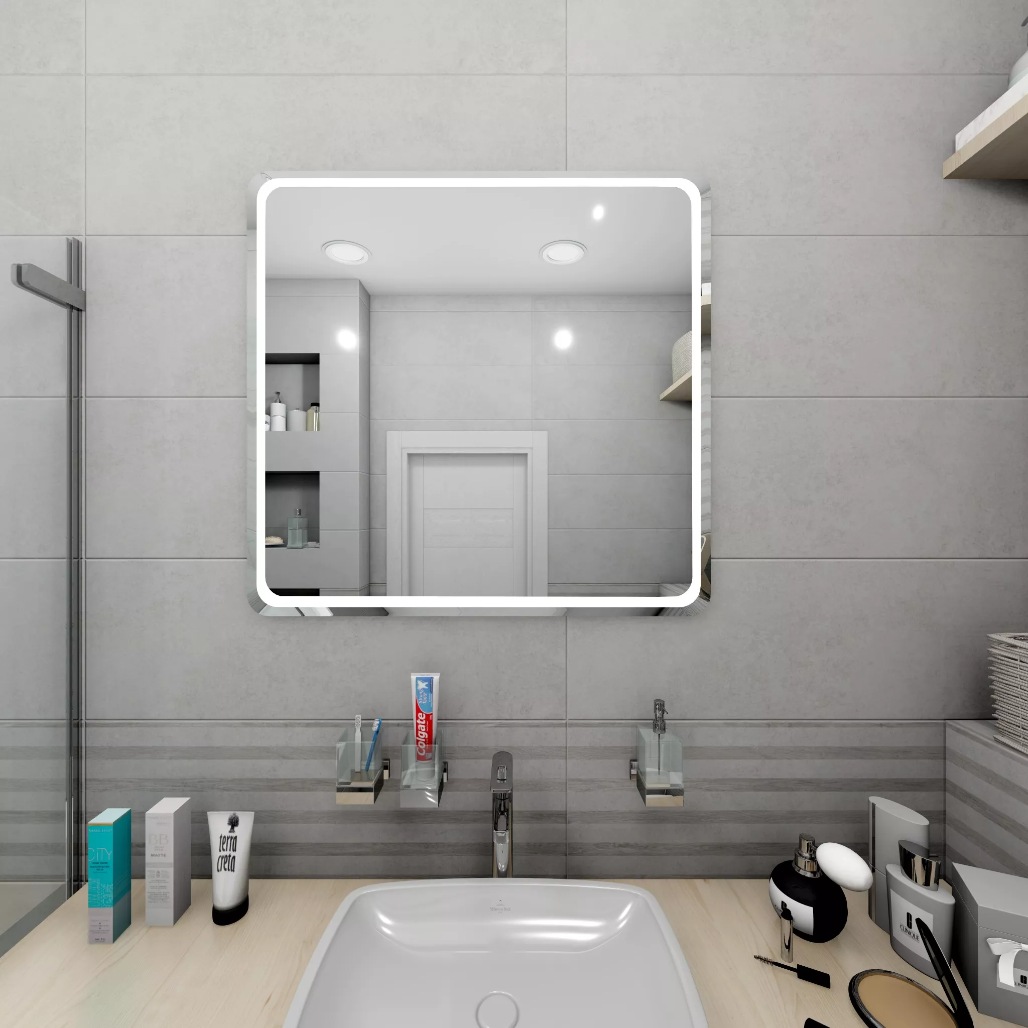 Изображение товара Керамическая плитка Намиб 30x90 см серый для стен интерьера