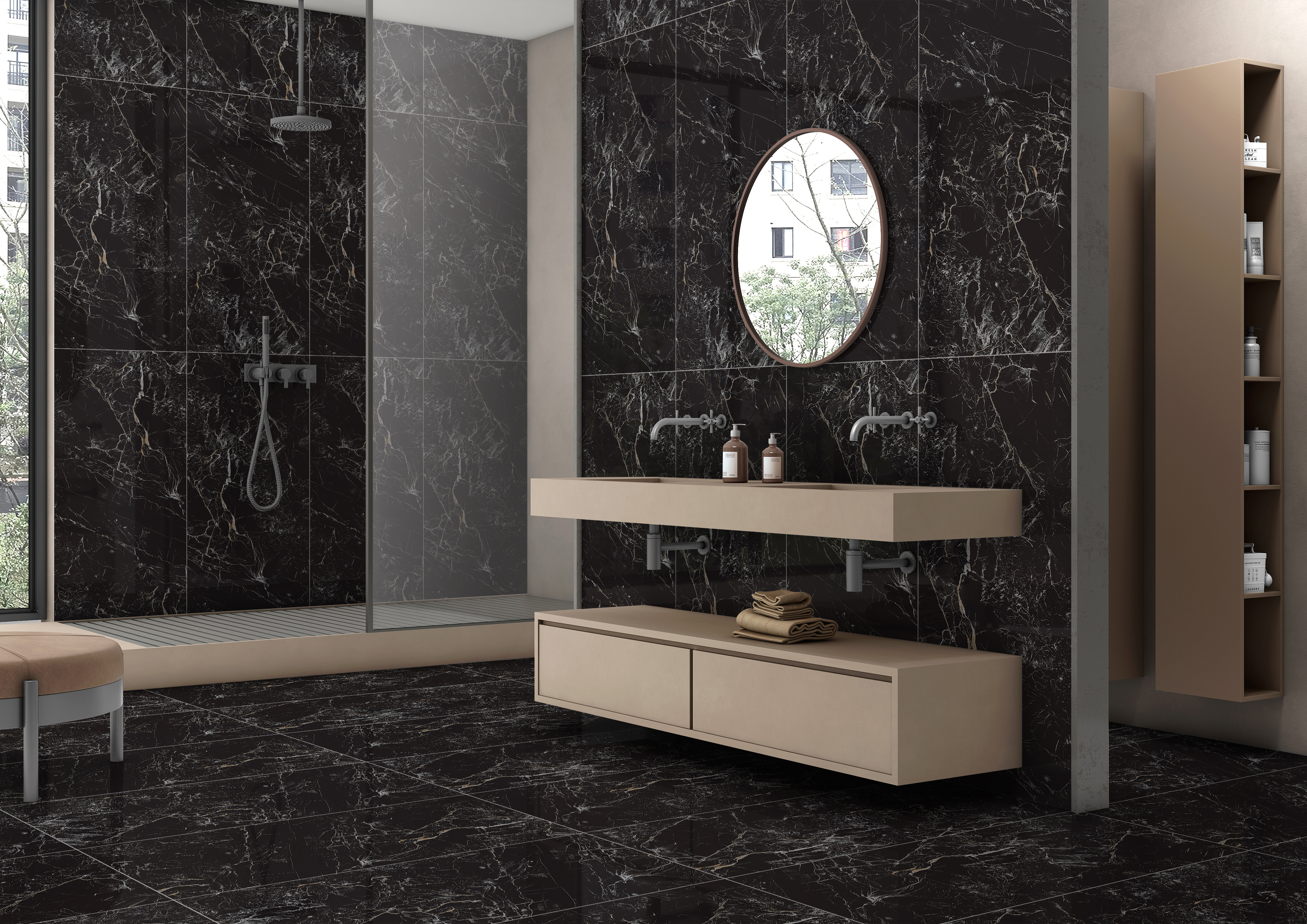 Изображение товара Плитка Eternal Black LAVA glossy ETMAR1204HG60120 120x60см 1.44 м² цвет черный
