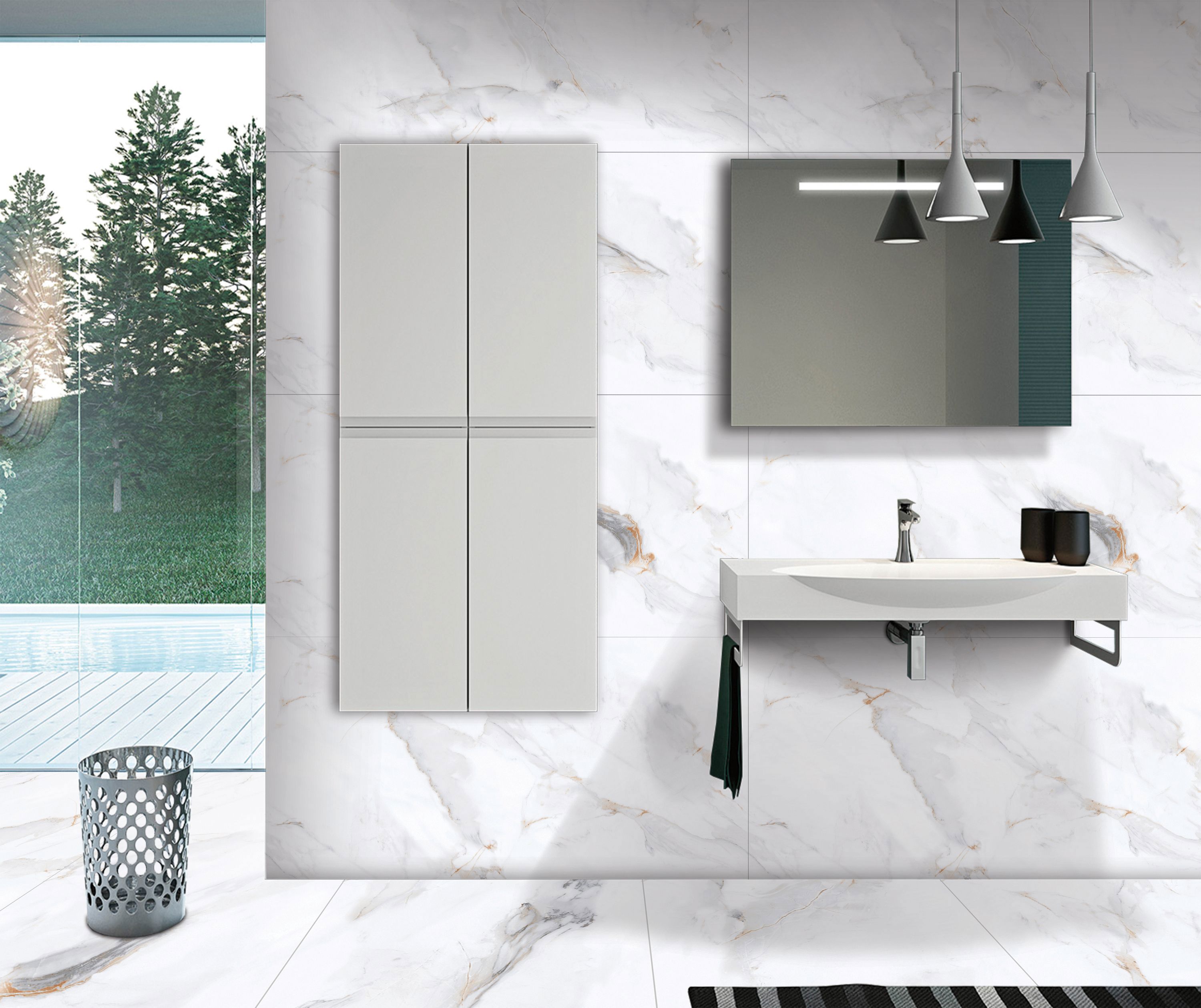 Изображение товара Керамогранит Maimoom ceramica Carving Astana White 60x120x0.9см 1.44 м² цвет белый