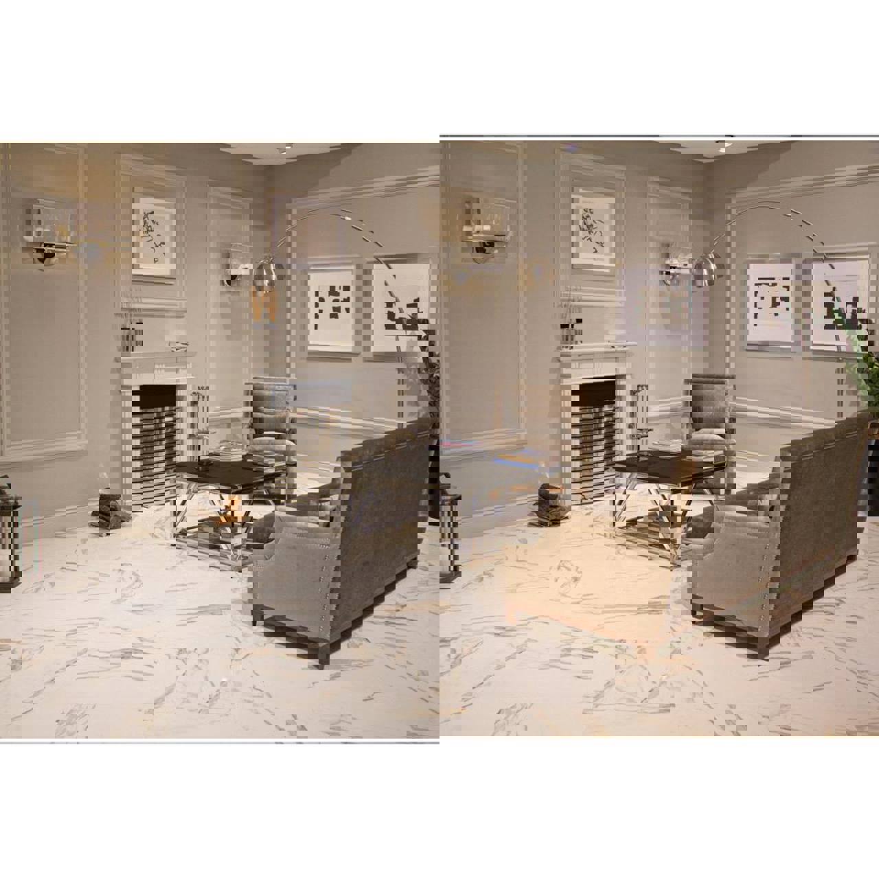 Изображение товара Керамогранит Steppe ceramics Calacatta Brown 60x120 см бежевый