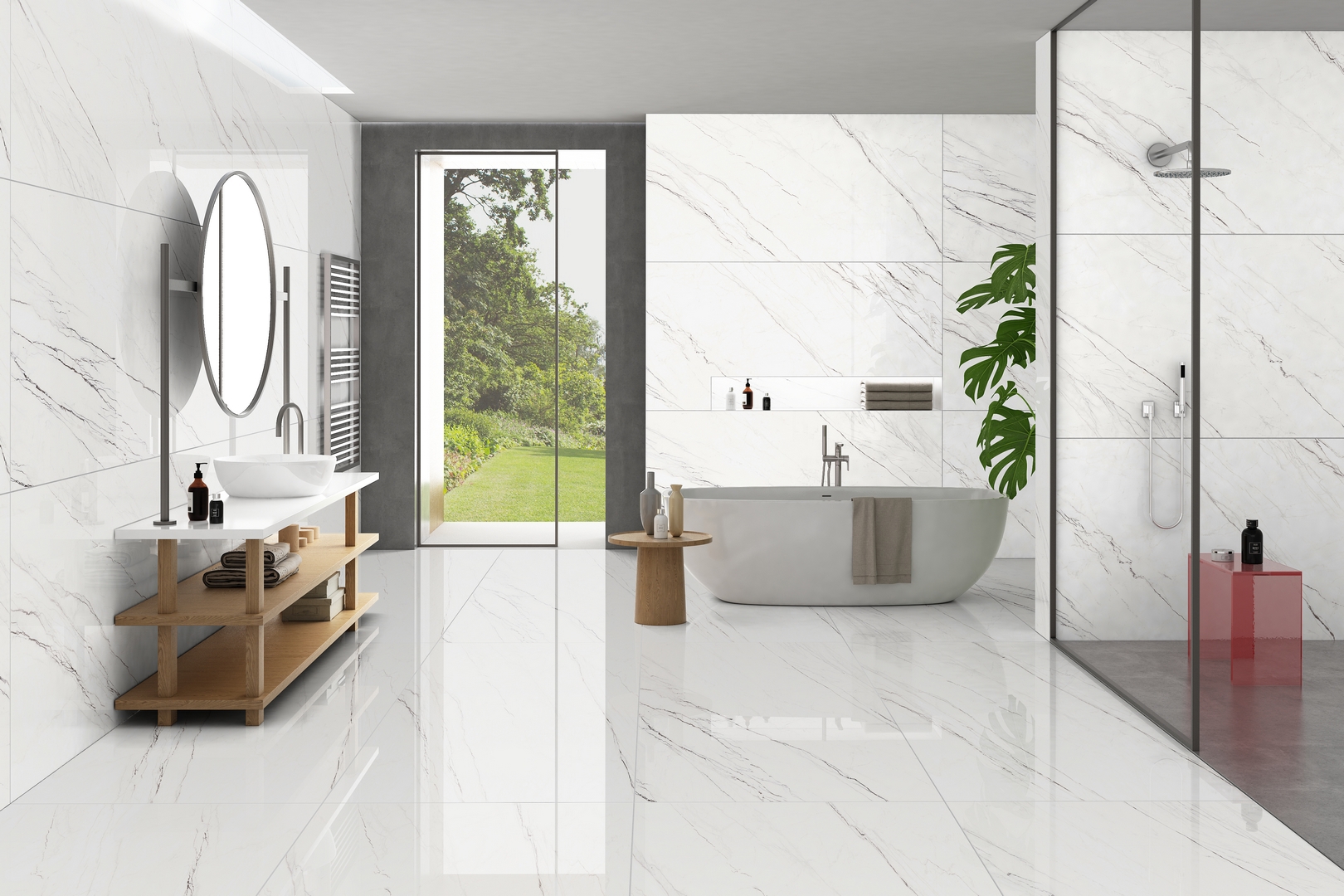 Изображение товара Керамогранит Kerald Lilac White Glossy 80x160 см для пола и стен