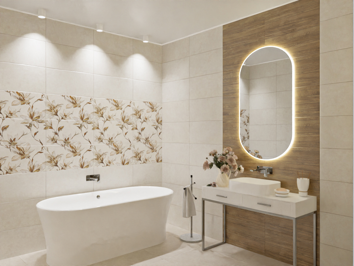 Изображение товара Керамическая плитка Azori Palladio 31.5x63 см темно-коричневая