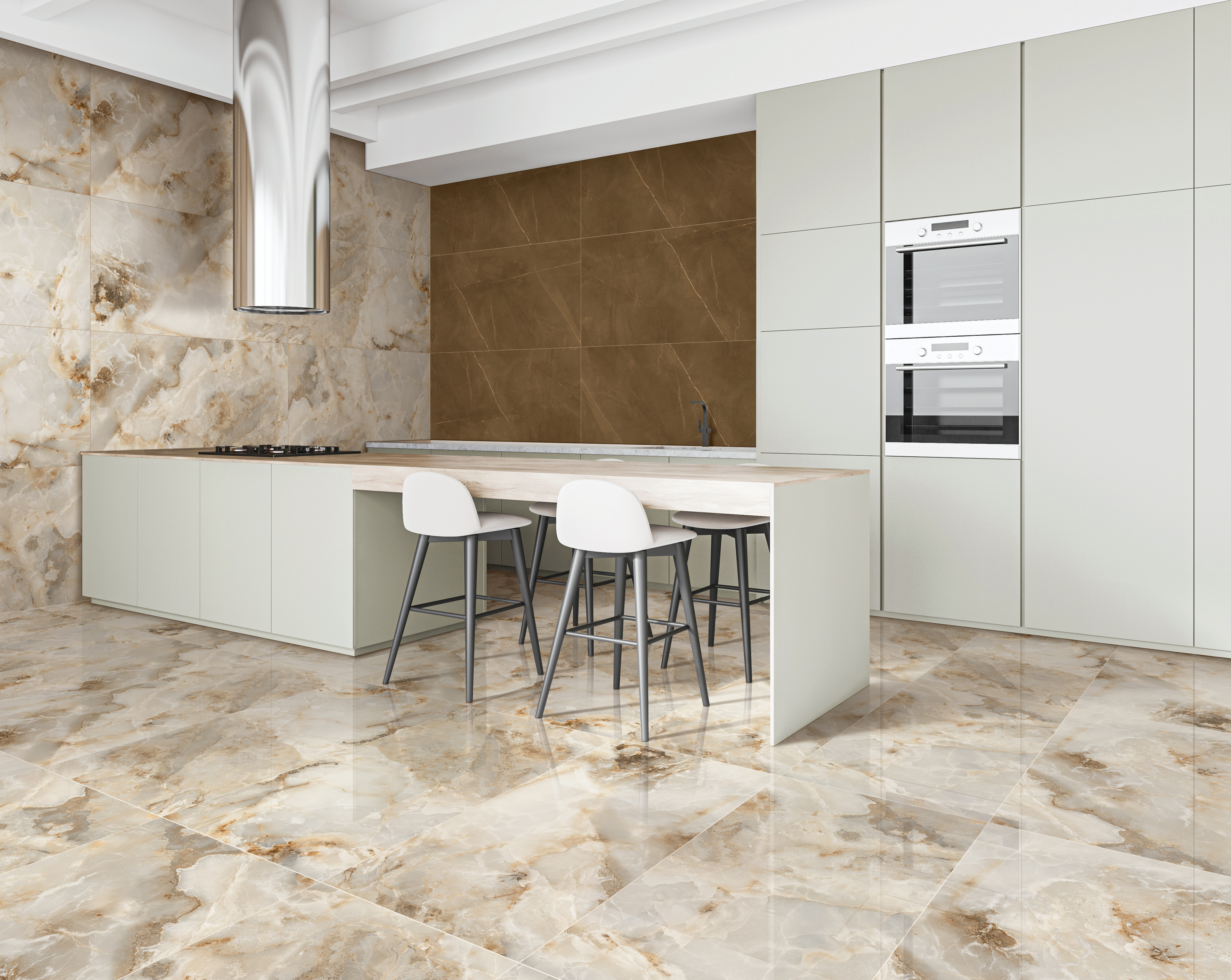 Изображение товара Керамогранит Arcadia Ceramica Invisible Onyx 60x120 см коричневый