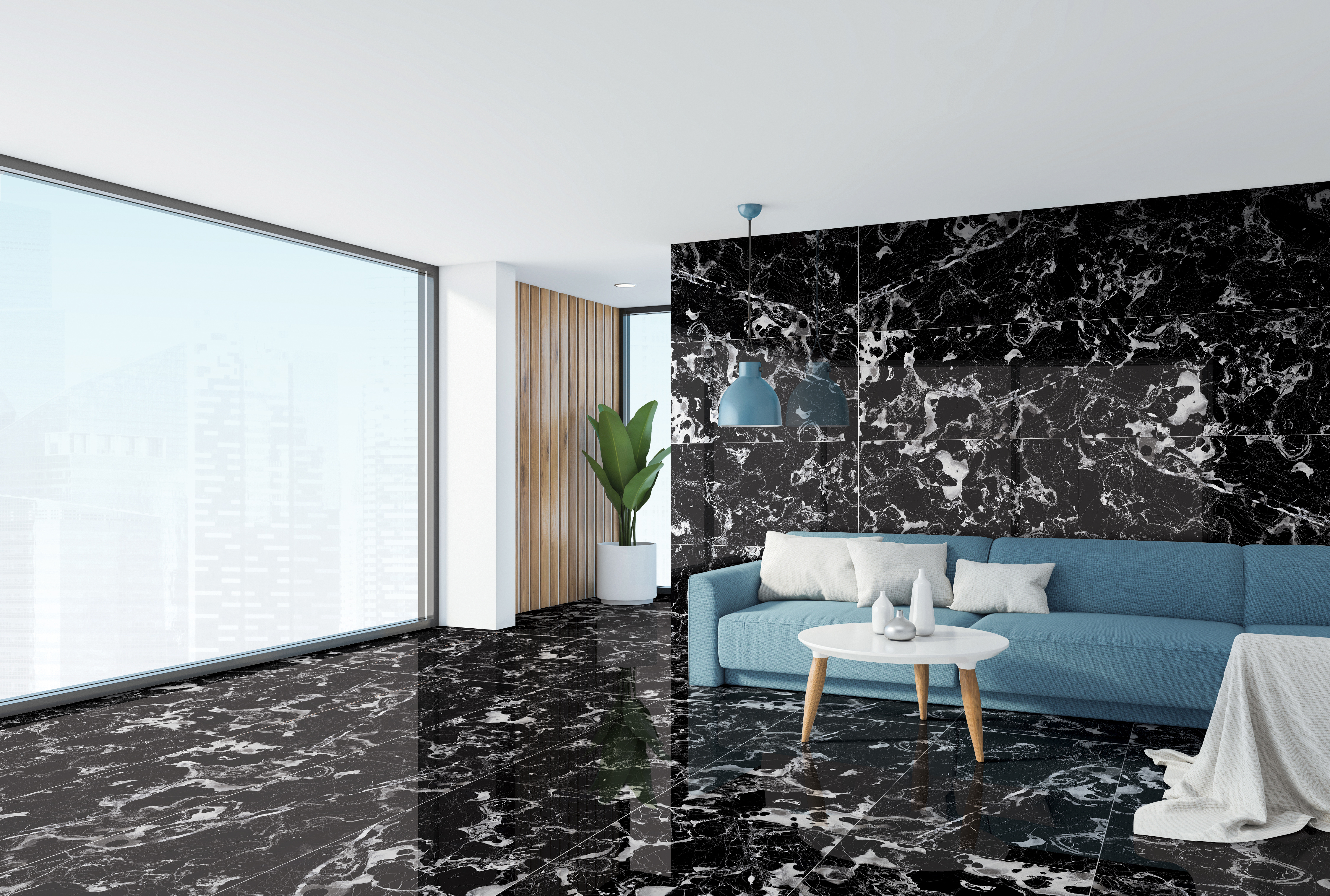 Изображение товара Керамогранит Arcadia Ceramica Elegant Nero HG2001-A 60x120см цвет чёрный