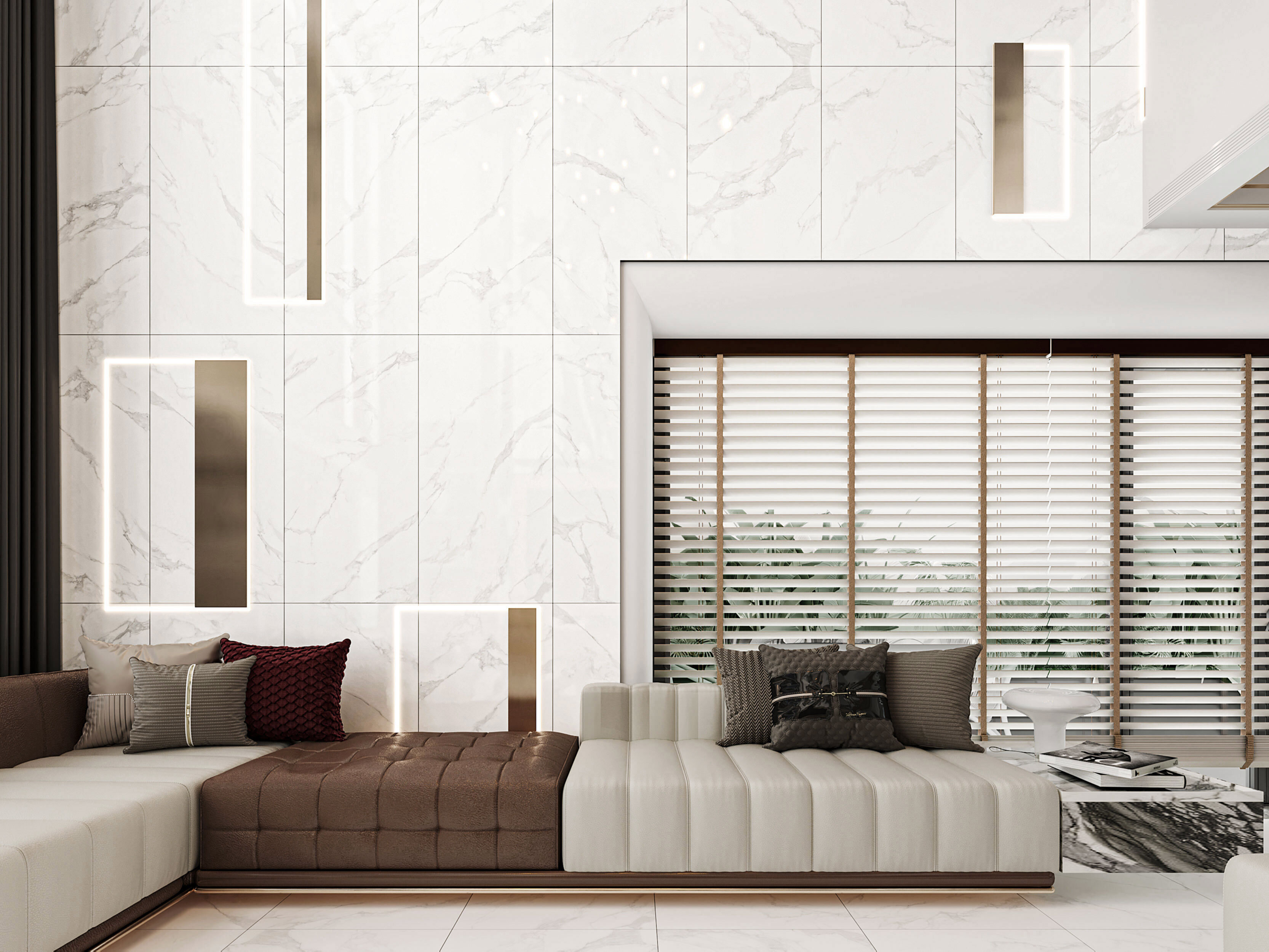 Изображение товара Керамогранит Buono ceramica Marble M4403M 60x120 см белый с серым