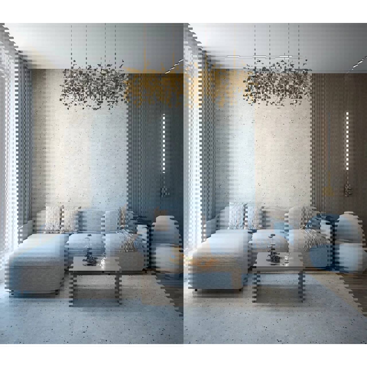 Изображение товара Керамогранит 60x120 см черный бетон бес покрытия рект.