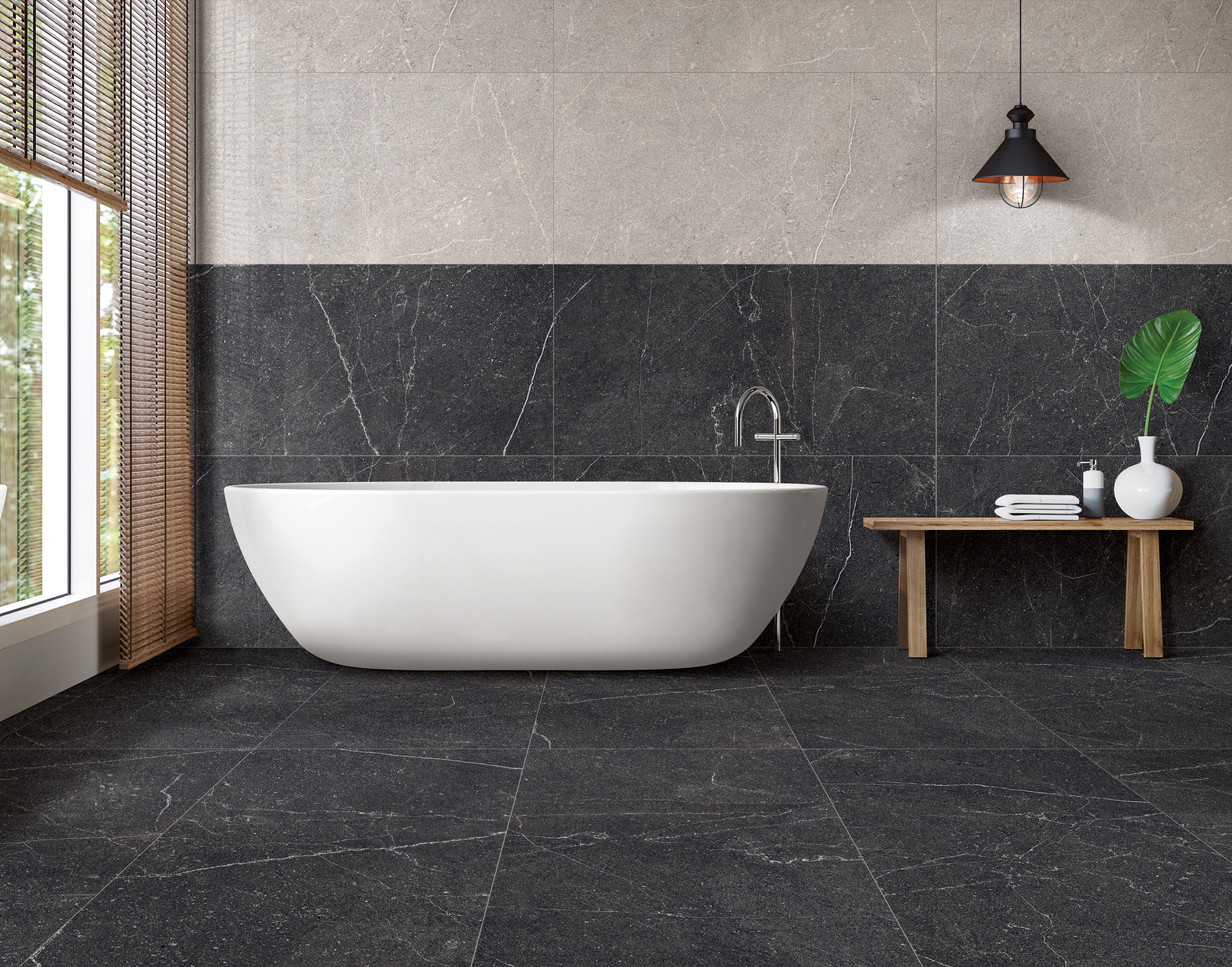 Изображение товара Керамогранит Arcadia Ceramica Eqistone Charcol RG6003-A 60x120см цвет чёрный