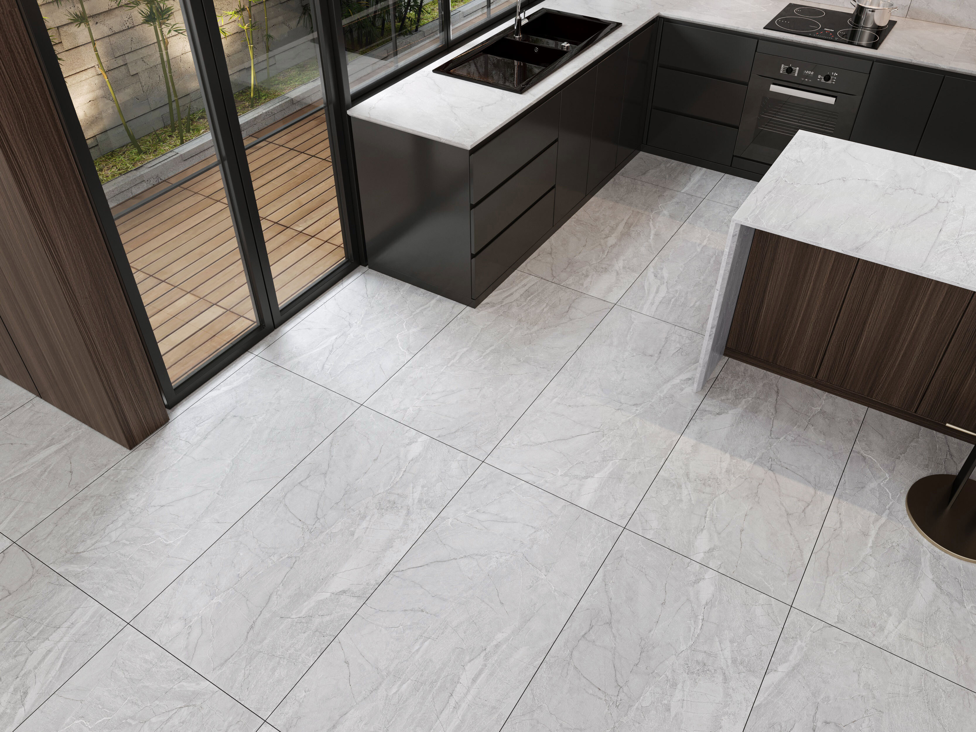 Изображение товара Керамогранит Buono ceramica Stones S4434C 60x120см цвет темно-серый