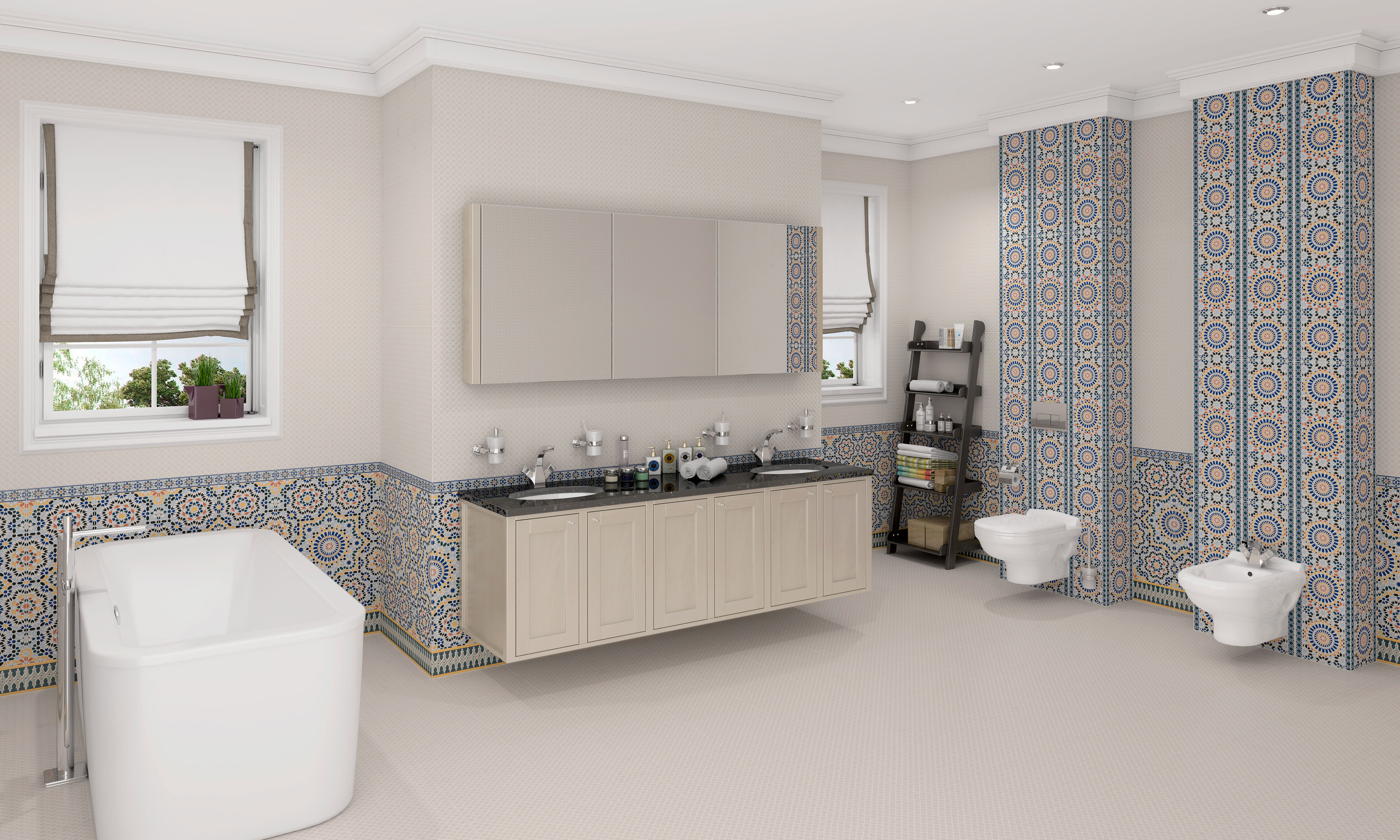 Изображение товара Настенная керамическая плитка Kerlife Menara 710prm 25.1x70.9см белая геометрическая