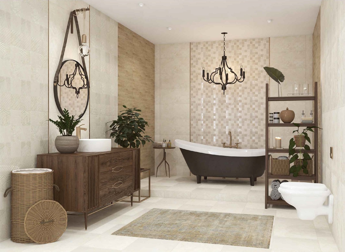 Изображение товара Настенная керамическая плитка Kerlife Verona 31.5x63 см бежевый эффект камня