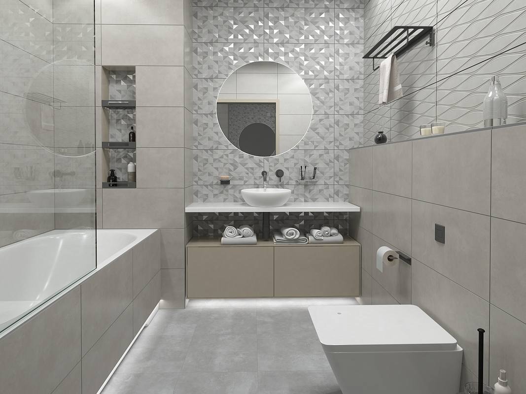 Изображение товара Керамическая настенная плитка Kerlife Roma grigio 31.5x63 см темно-серая