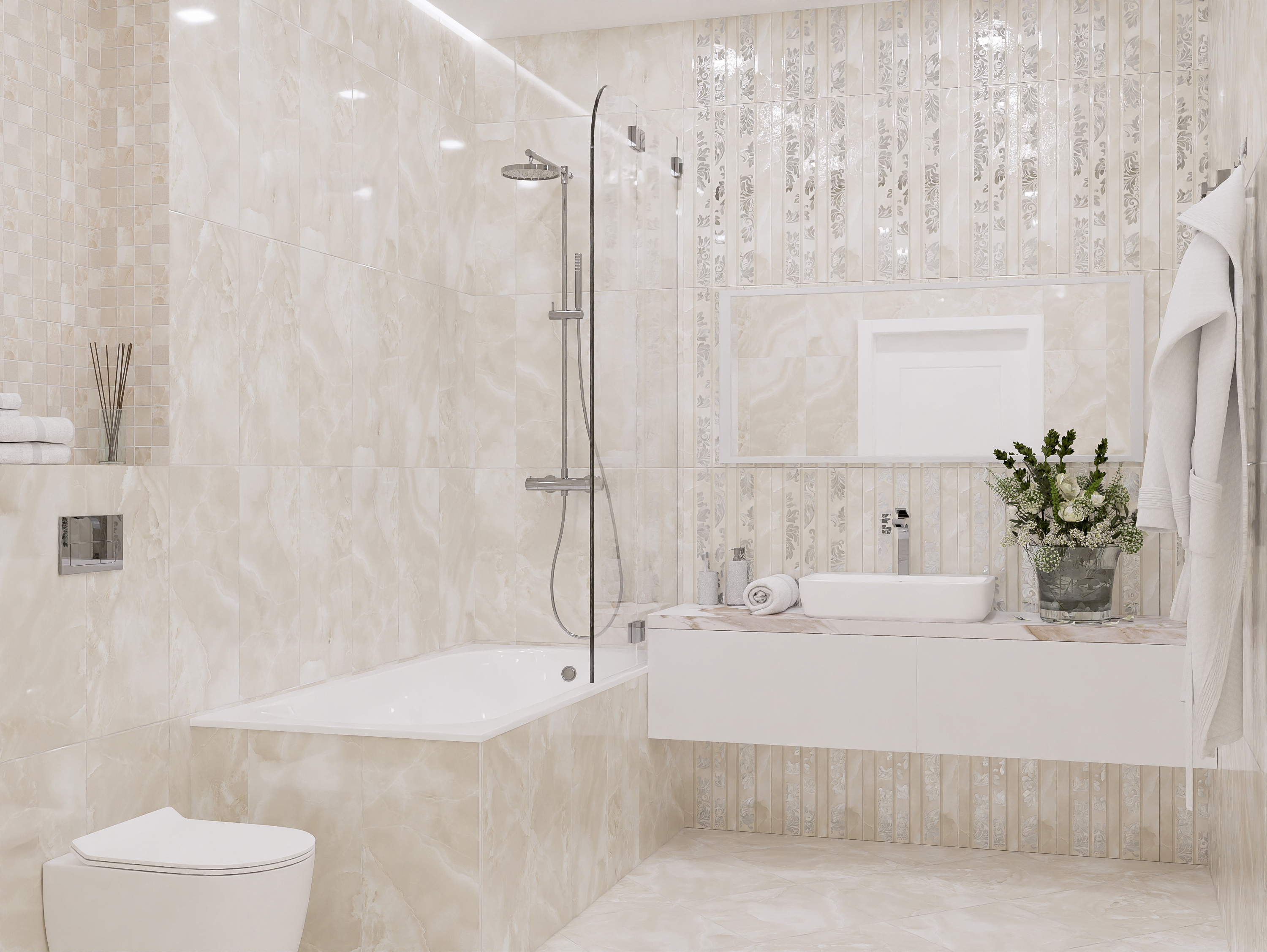 Изображение товара Декоративная мозаика Azori 587433006 587433006prm 30x30см цвет Бежевый