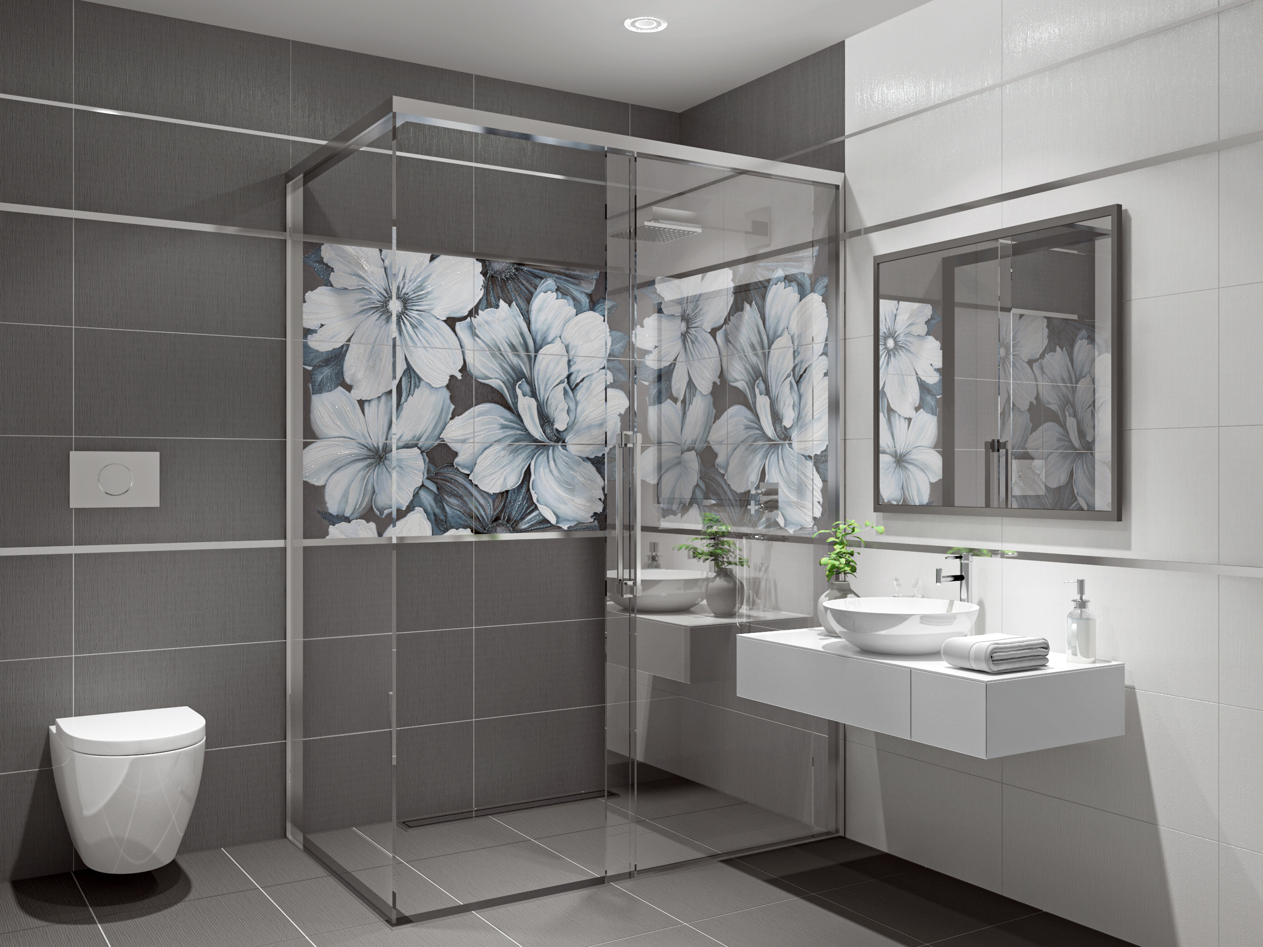 Изображение товара Напольная плитка Azori Devore 507153001prm 42x42см серый/серебристый