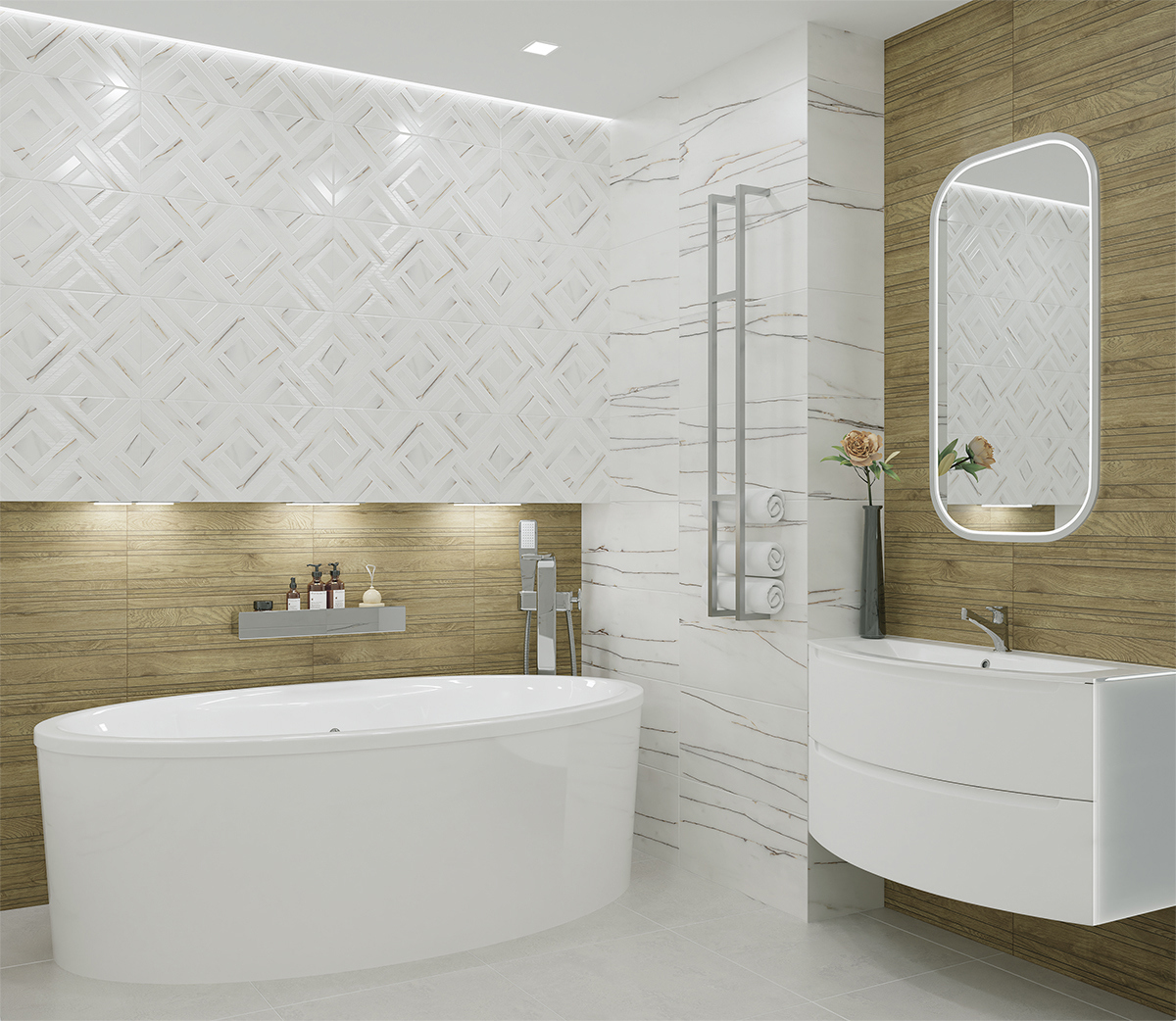 Изображение товара Напольная плитка Azori Rosso venato 00-00003447ekb 42x42см цвет белый