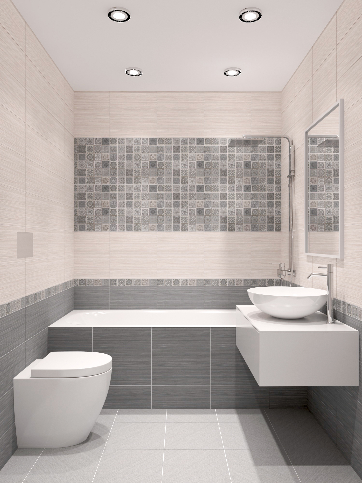 Изображение товара Настенная керамическая плитка Azori Grazia 20.1x40.5 см бежевый