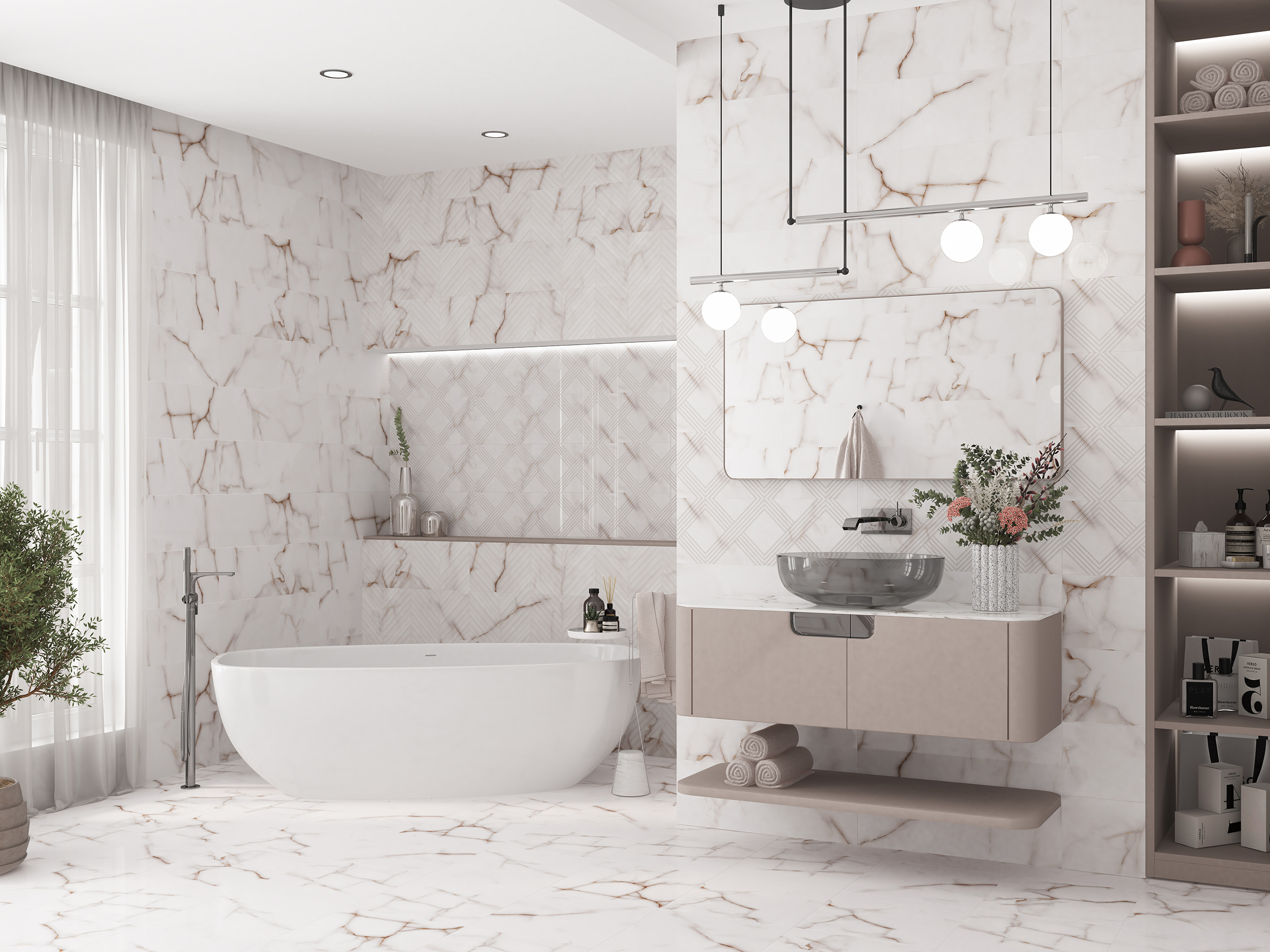Изображение товара Напольная плитка Eletto Ceramica Portogallo 42x42 см Серый мрамор водонепроницаемая