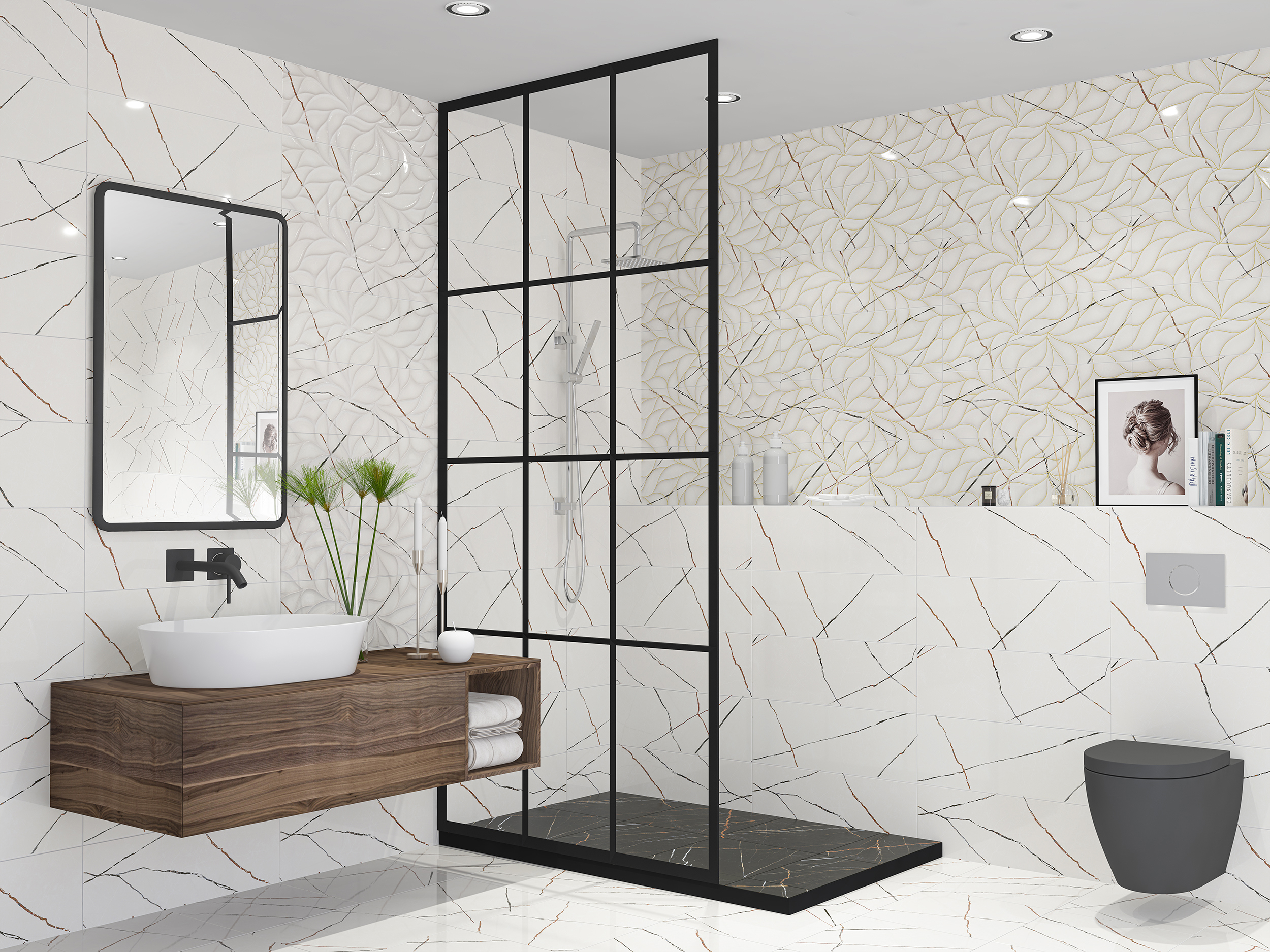 Изображение товара Настенная плитка Eletto ceramica Bianco Covelano 24.2x70см белая для стен интерьера
