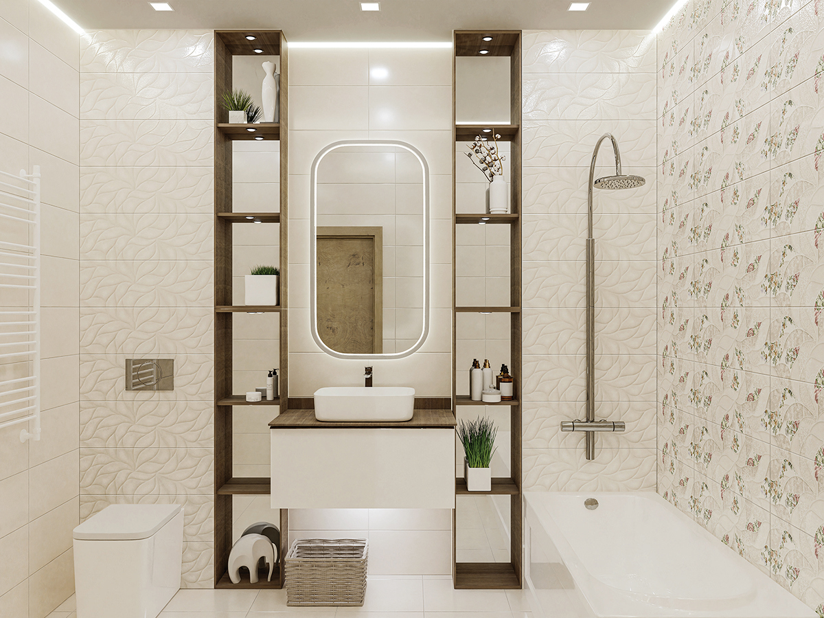 Изображение товара Настенная плитка Eletto ceramica Malwiya 24.2x70 см бежевый для стен интерьера