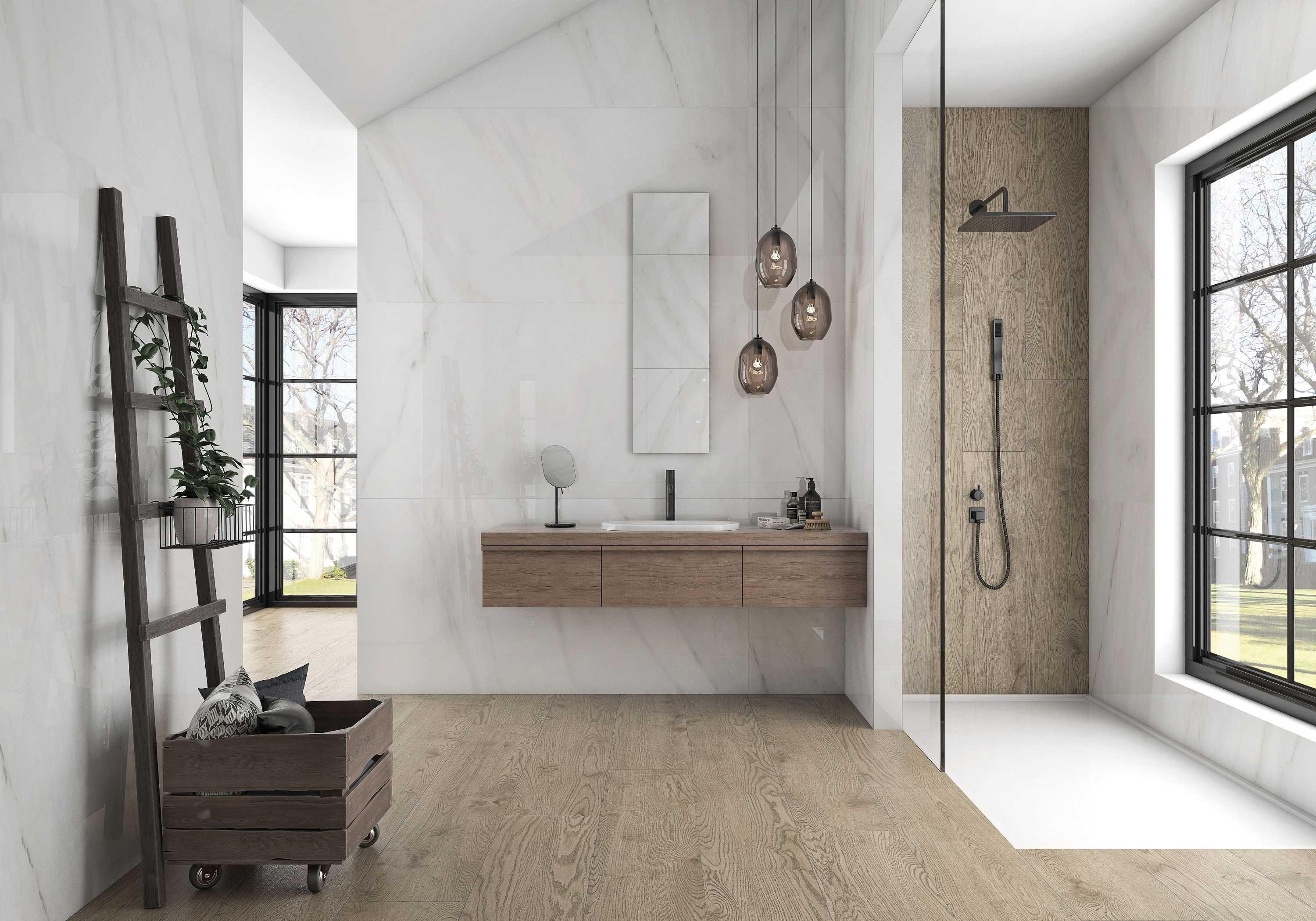 Изображение товара Испанский полированный керамогранит Lenci Blanco Leviglassekb 60x120 см для внутренней и наружной о