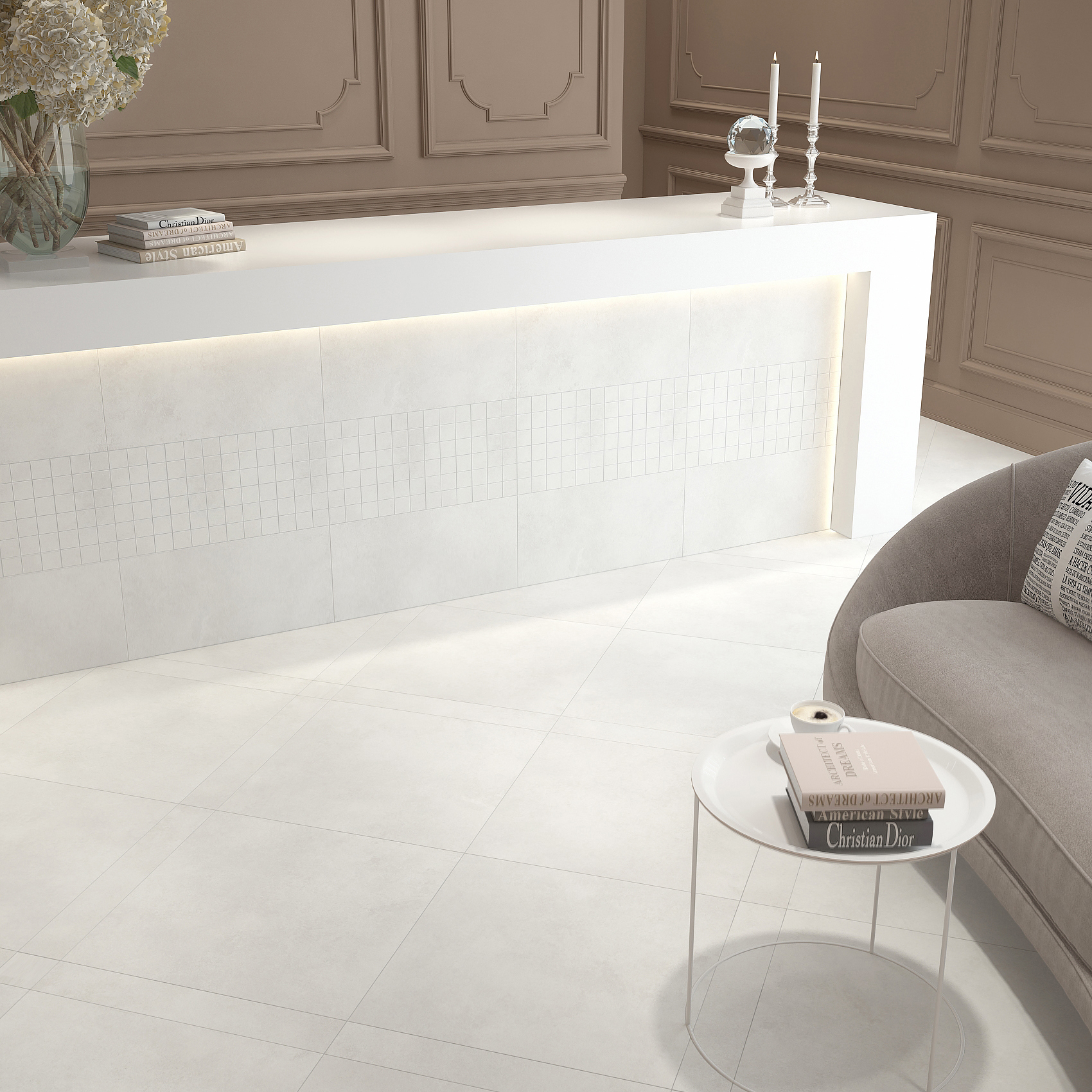 Изображение товара Керамогранит Керамин Франкфурт 00-002239prm 60x60см цвет белый