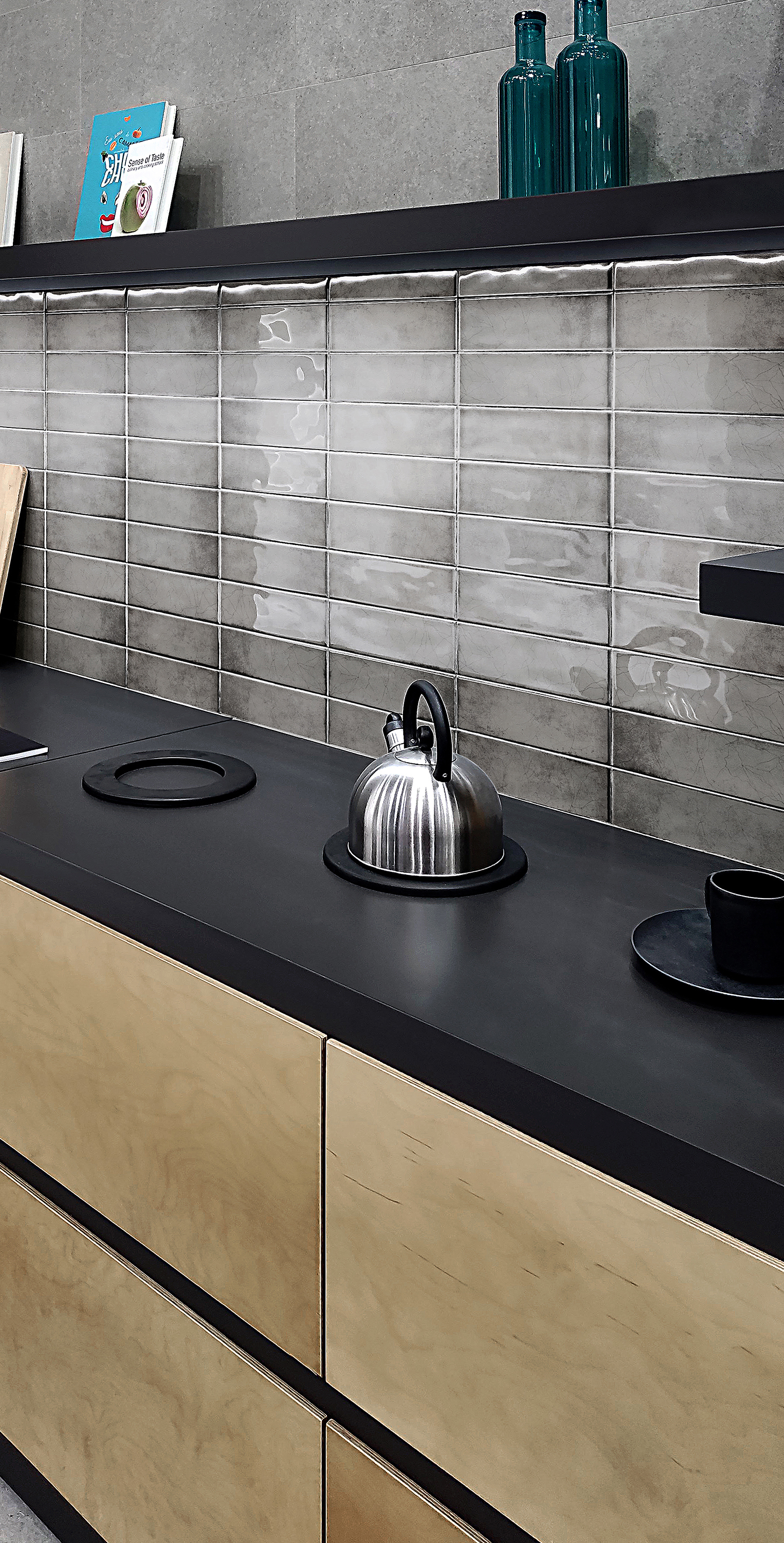 Изображение товара Керамическая настенная плитка Керамин Брайт 00-003055ekb 7.75x27.5 см серого цвета