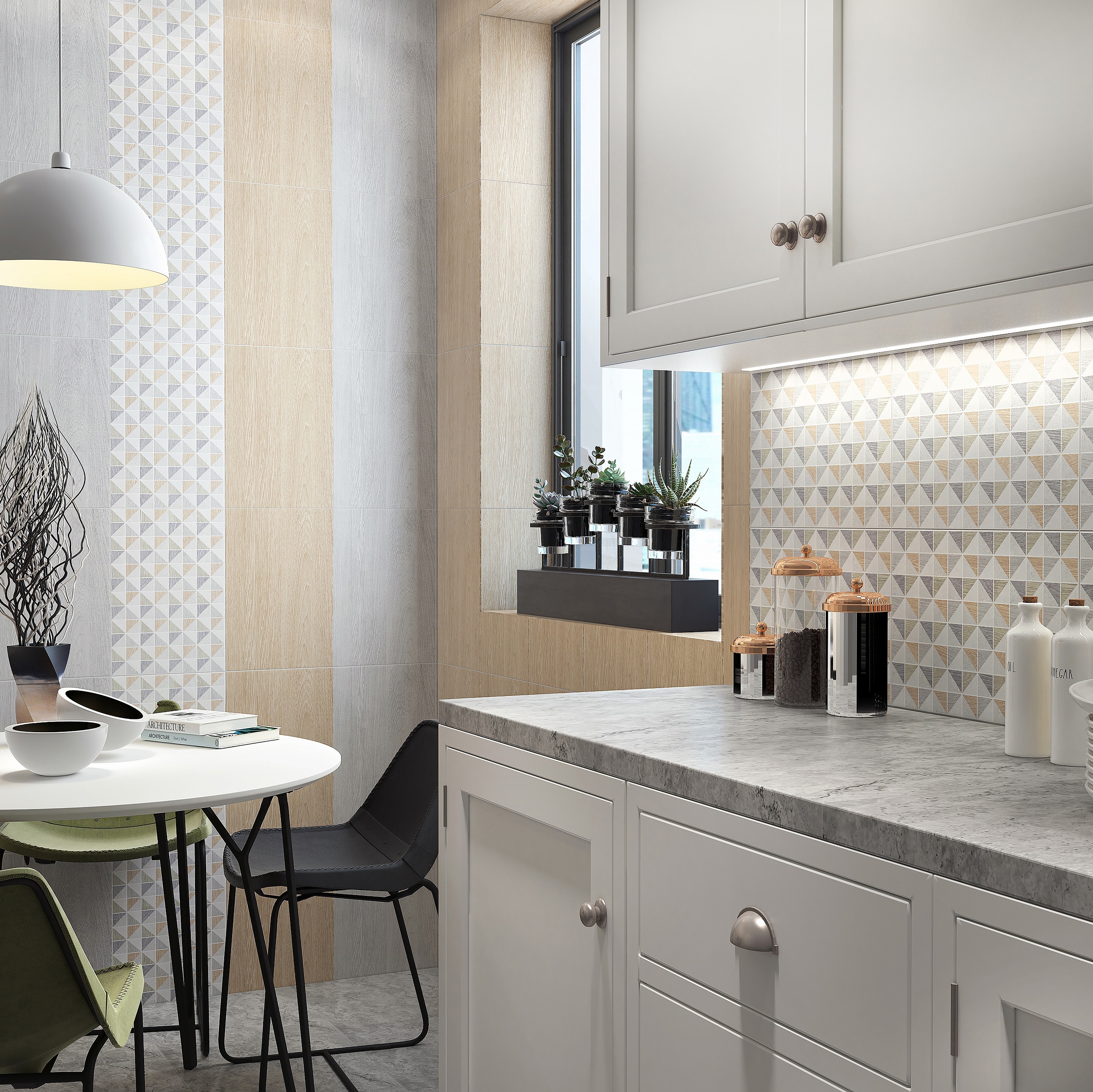 Изображение товара Настенная плитка Керамин Киото 27.5x40 см белая матовая для стен