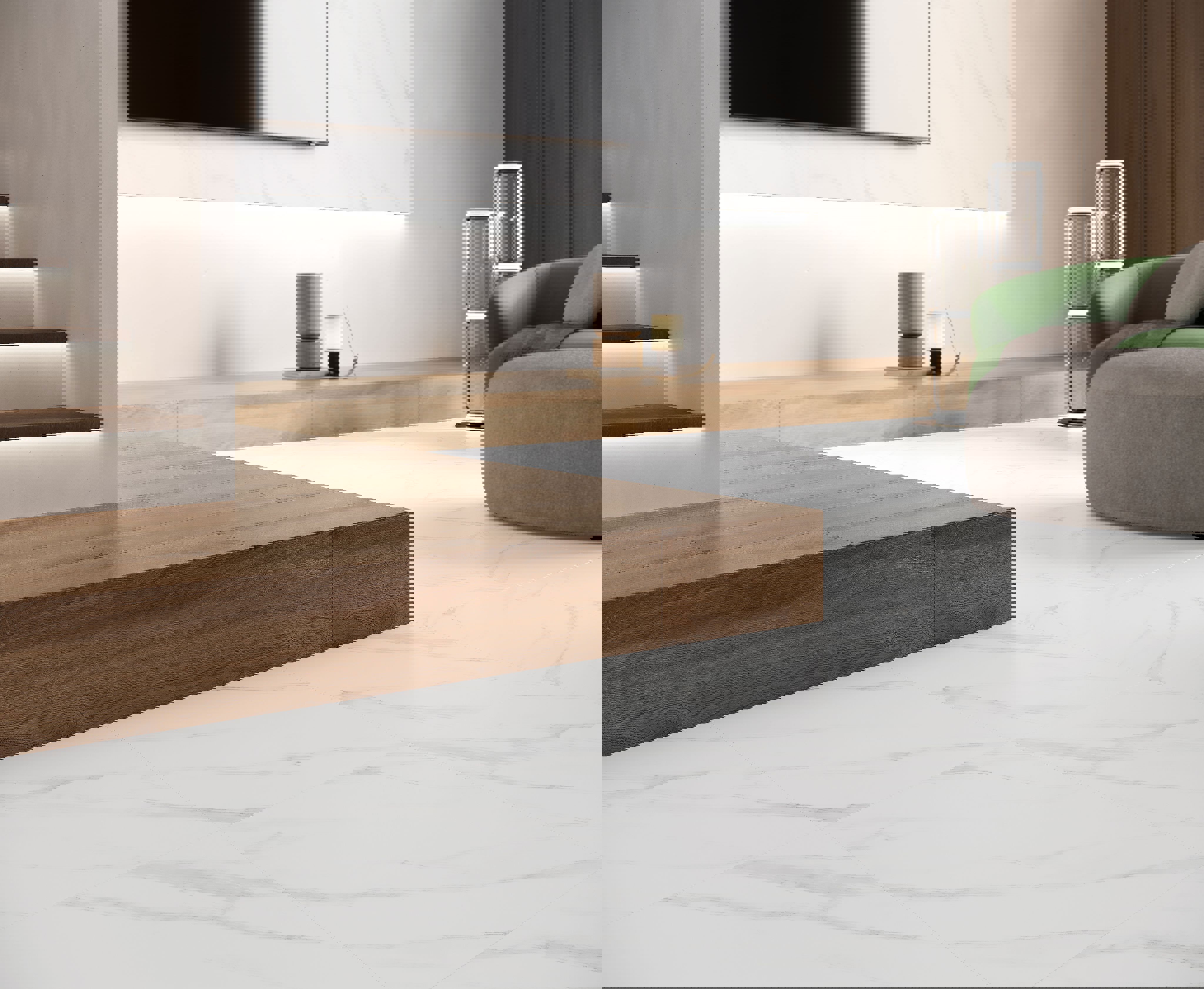 Изображение товара Керамогранит Laparet Swizer White 60x120 см, белый цвет