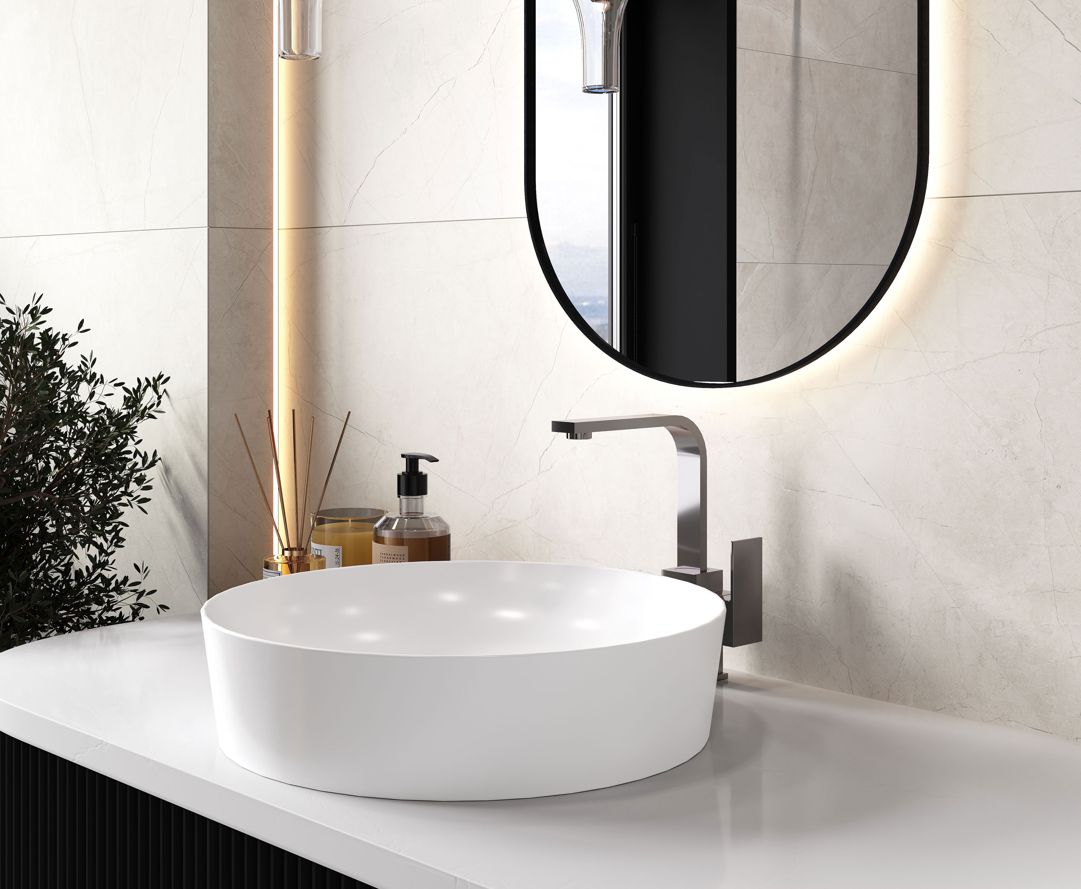 Изображение товара Керамогранит Laparet Splash Bianco белый 60x120 см для пола и стен