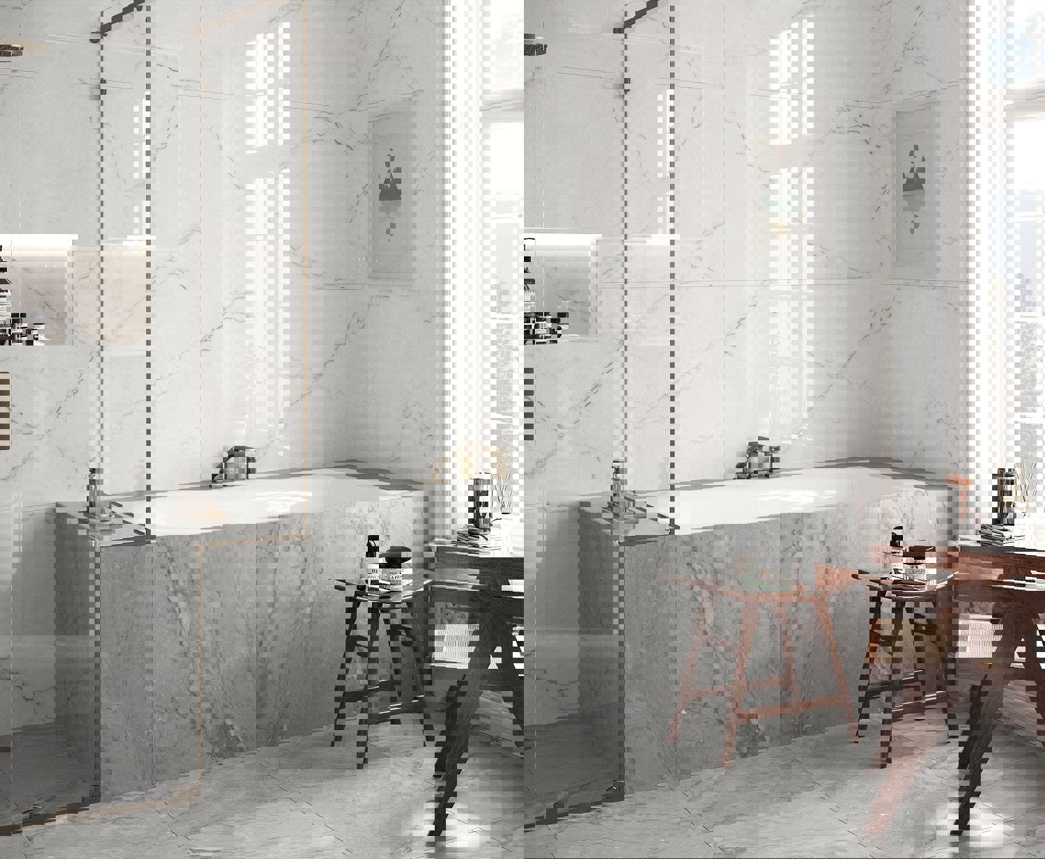 Изображение товара Керамогранит Laparet Torso Bianco 60x120 см белый глянцевый для пола и стен