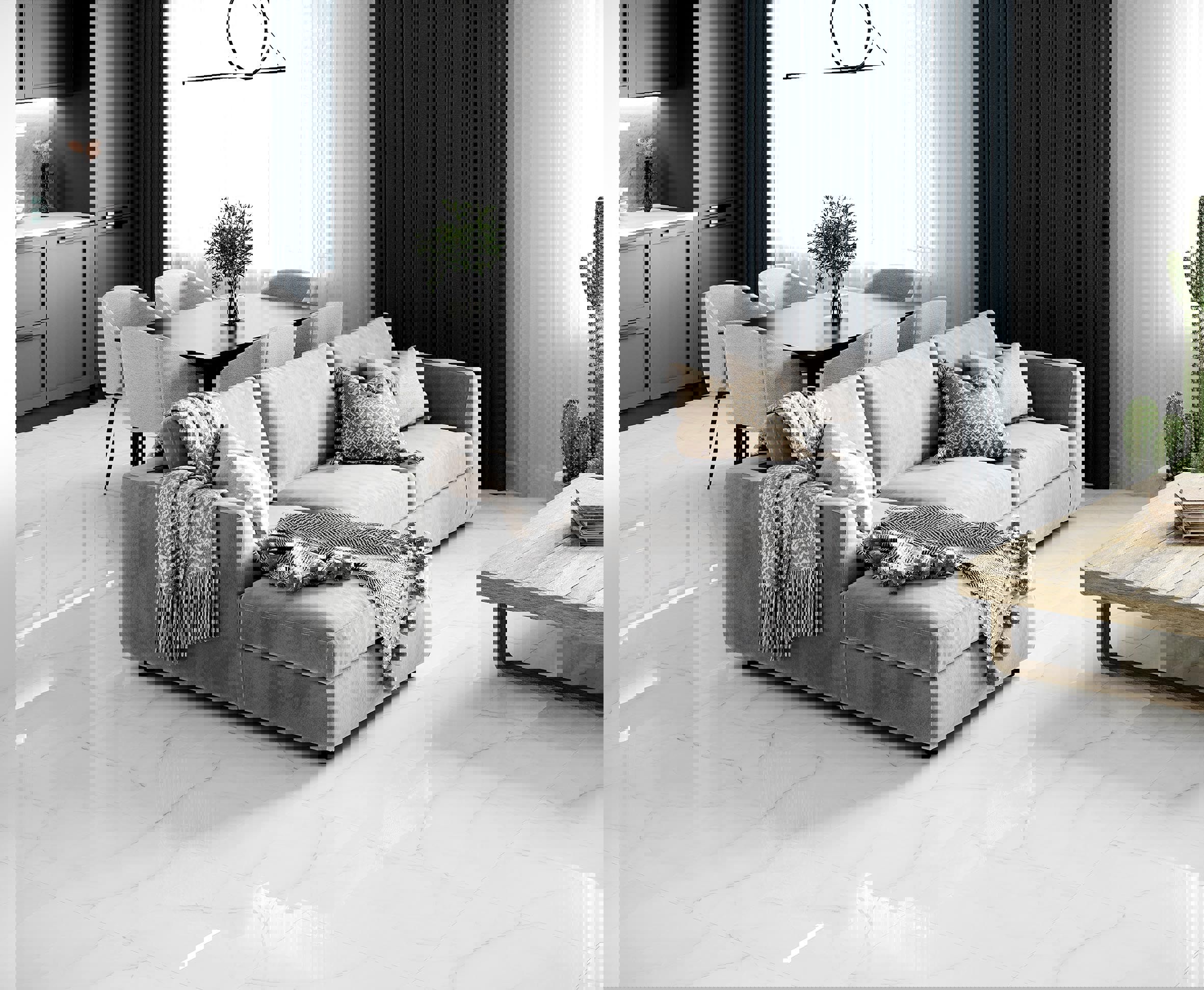 Изображение товара Керамогранит Laparet Onix Crack 60x120 см белый для пола и стен в интерьере