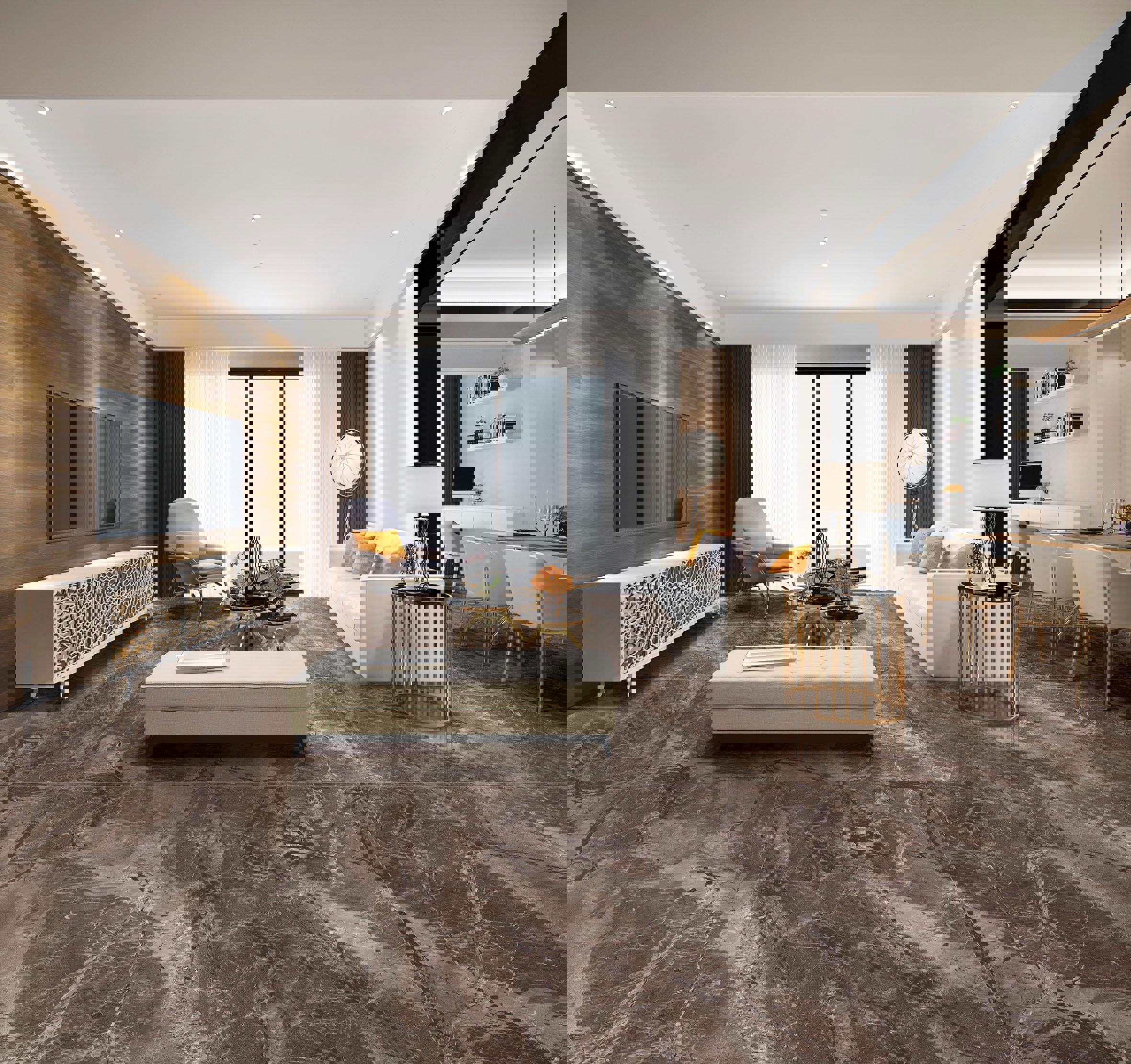 Изображение товара Керамогранит Laparet Kenya Coffee 60x120 см коричневый глянцевый крупный