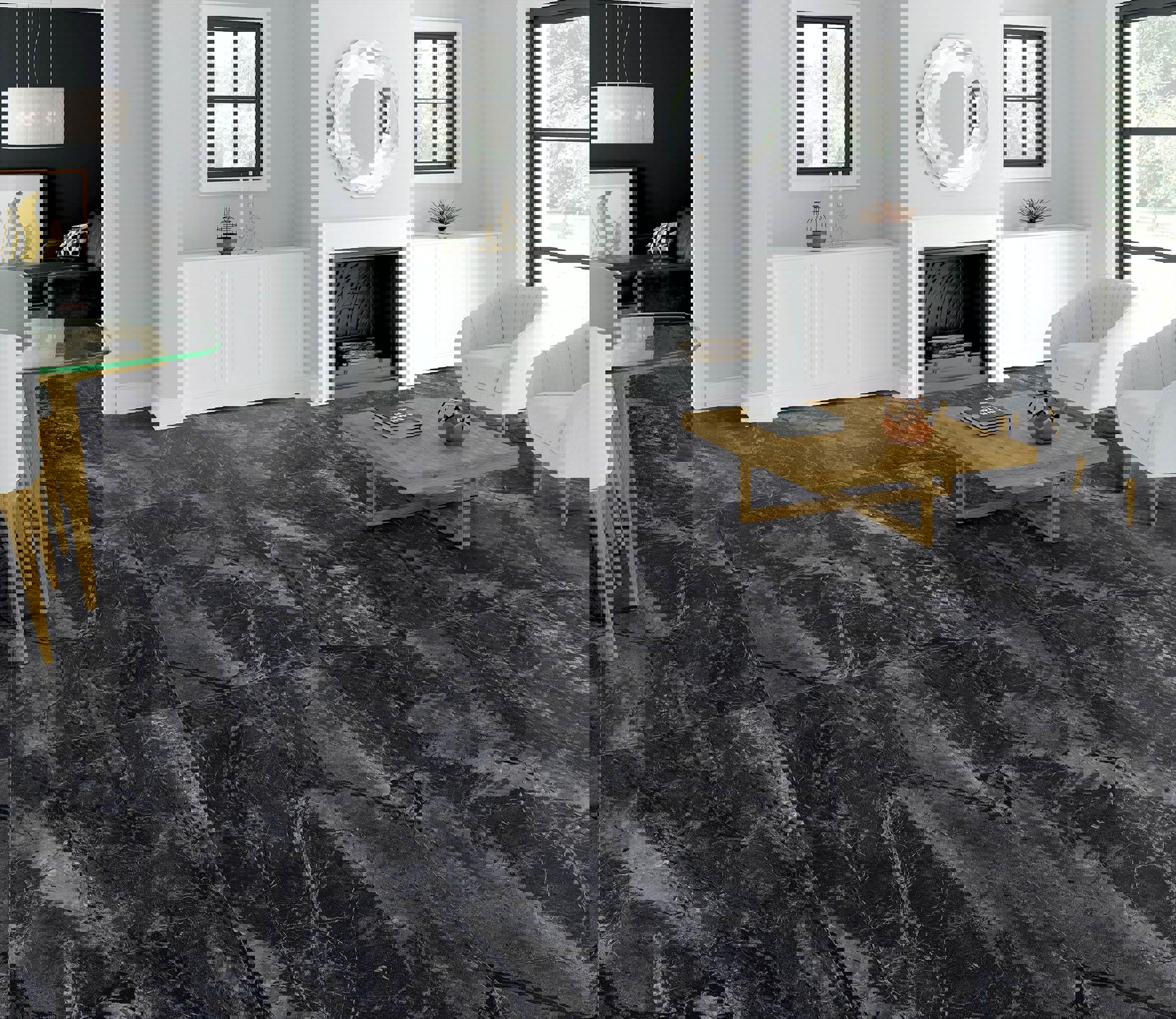 Изображение товара Керамогранит Laparet Kenya Nero 60x120 см черный полированный для пола и стен