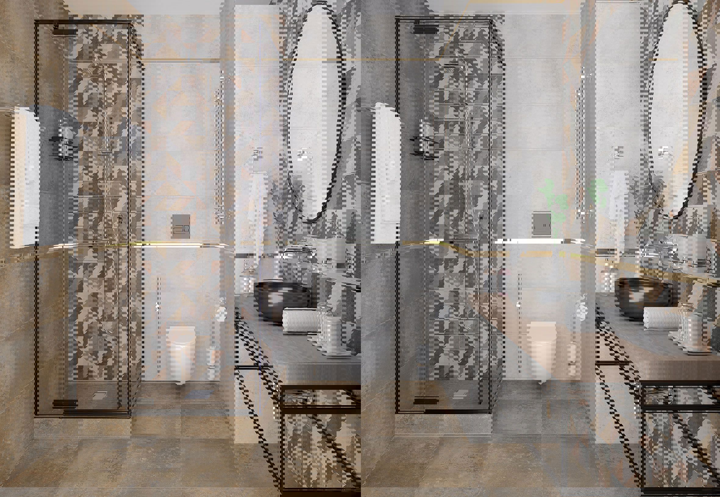 Изображение товара Керамогранит Laparet Ferry коричневый 50x50 см матовый