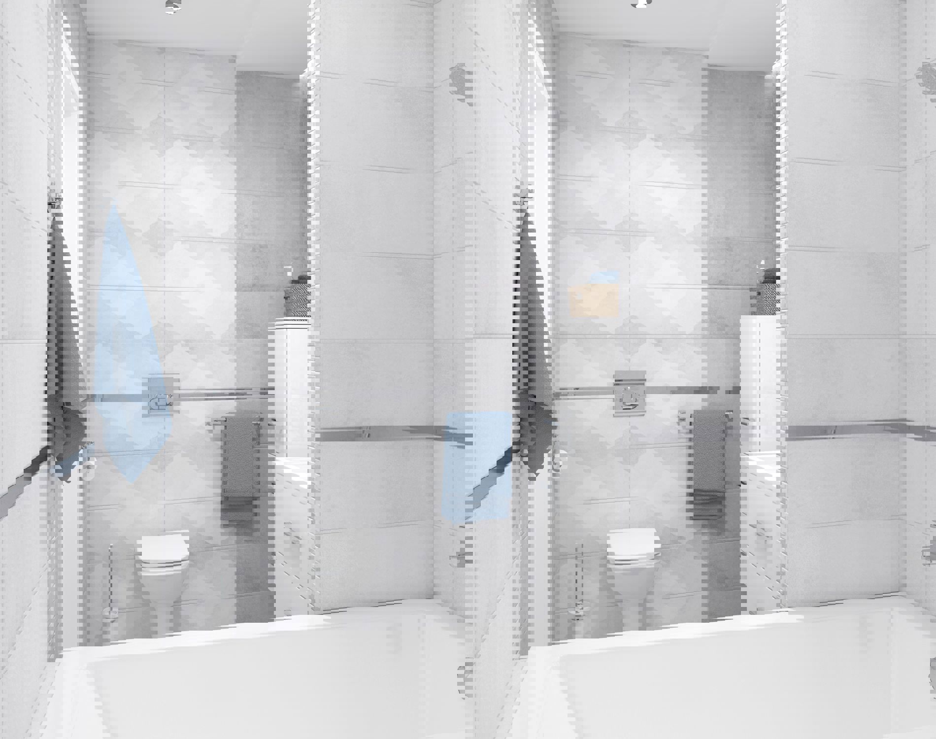 Изображение товара Керамическая настенная плитка Laparet Mizar серый 60х20 см