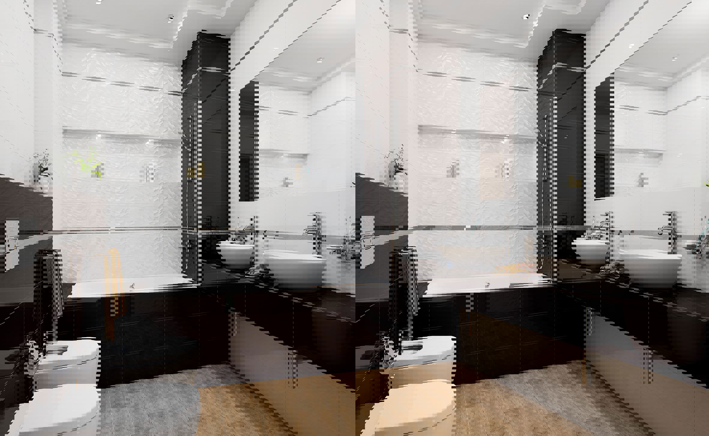 Изображение товара Настенная плитка Laparet Sigma черная 60x20 см