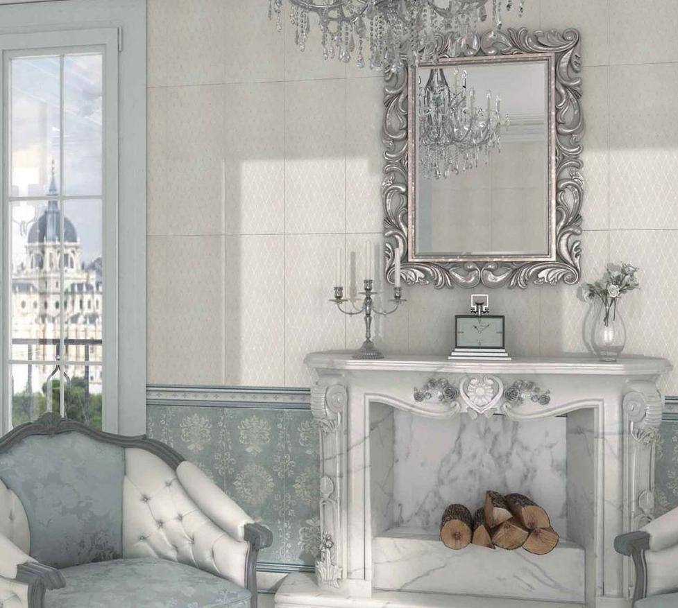 Изображение товара Керамическая плитка Granito Victorian Tissue cremaekb 28x70см цвет кремовый