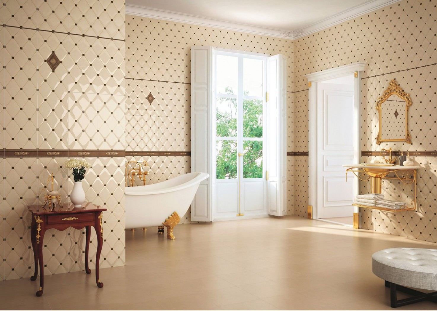 Изображение товара Керамическая плитка Granito CREMA MARFIL Crown Marfilekb 25x50см цвет коричневый, бежевый Изображение товара Керамическая плитка Granito CREMA MARFIL Crown Marfilekb 25x50см цвет коричневый, бежевый